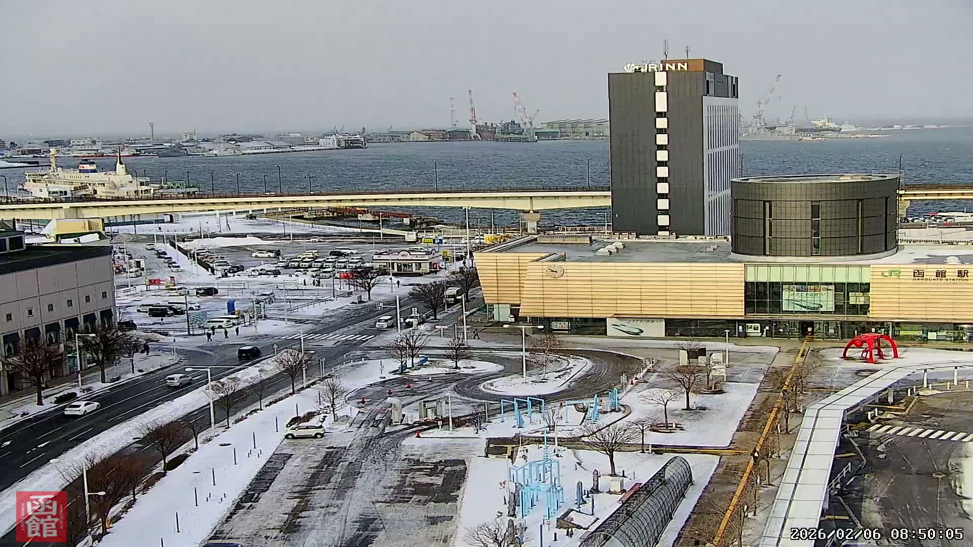 Hokkaido, Hakodate City Skyline PTZ 360 ( 北海道、函館市街地スカイライン ) Live Cam  - Wakamatsucho, Hakodate, Oshima, Hokkaido, Japan