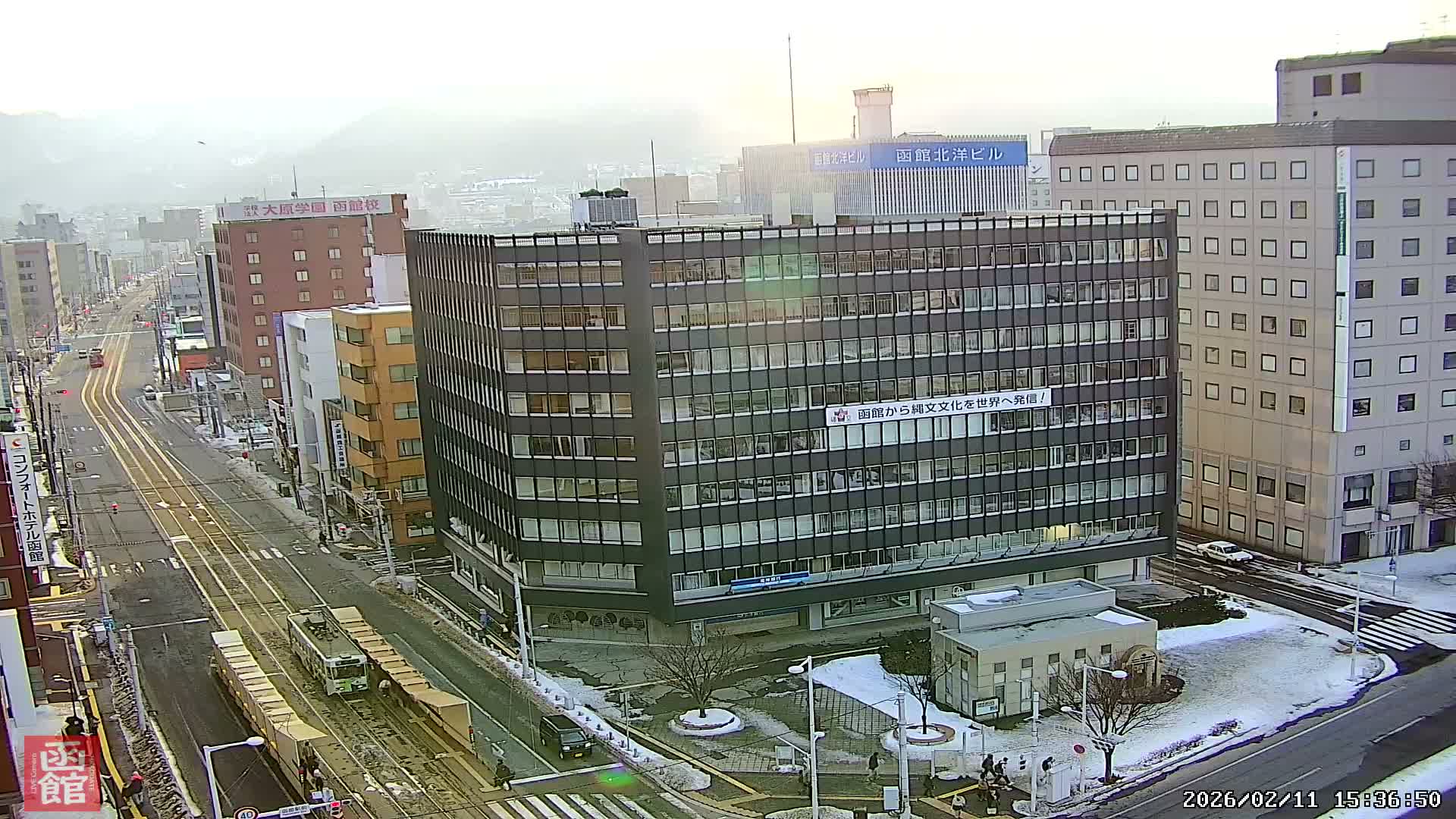 Hokkaido, Hakodate City Skyline PTZ 360 ( 北海道、函館市街地スカイライン ) Live Cam  - Wakamatsucho, Hakodate, Oshima, Hokkaido, Japan