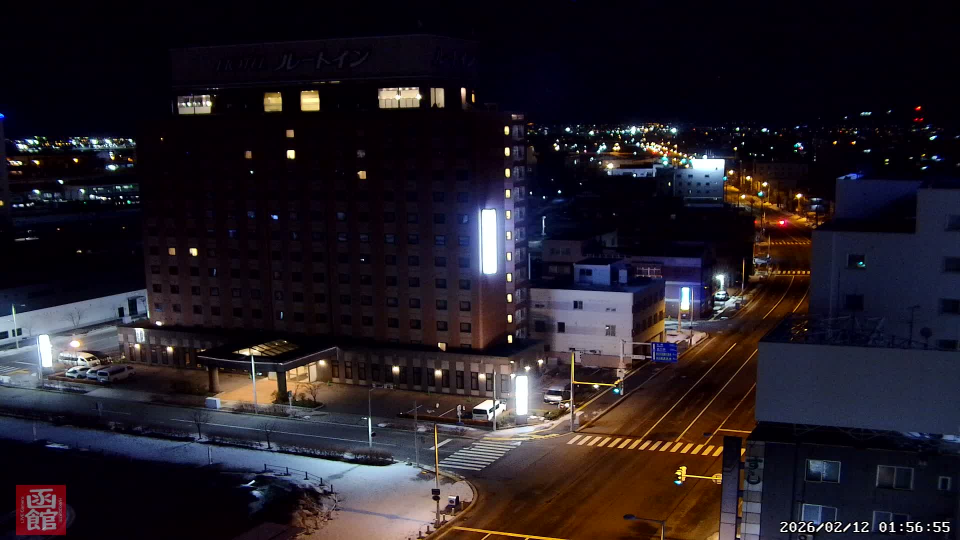 Hokkaido, Hakodate City Skyline PTZ 360 ( 北海道、函館市街地スカイライン ) Live Cam  - Wakamatsucho, Hakodate, Oshima, Hokkaido, Japan