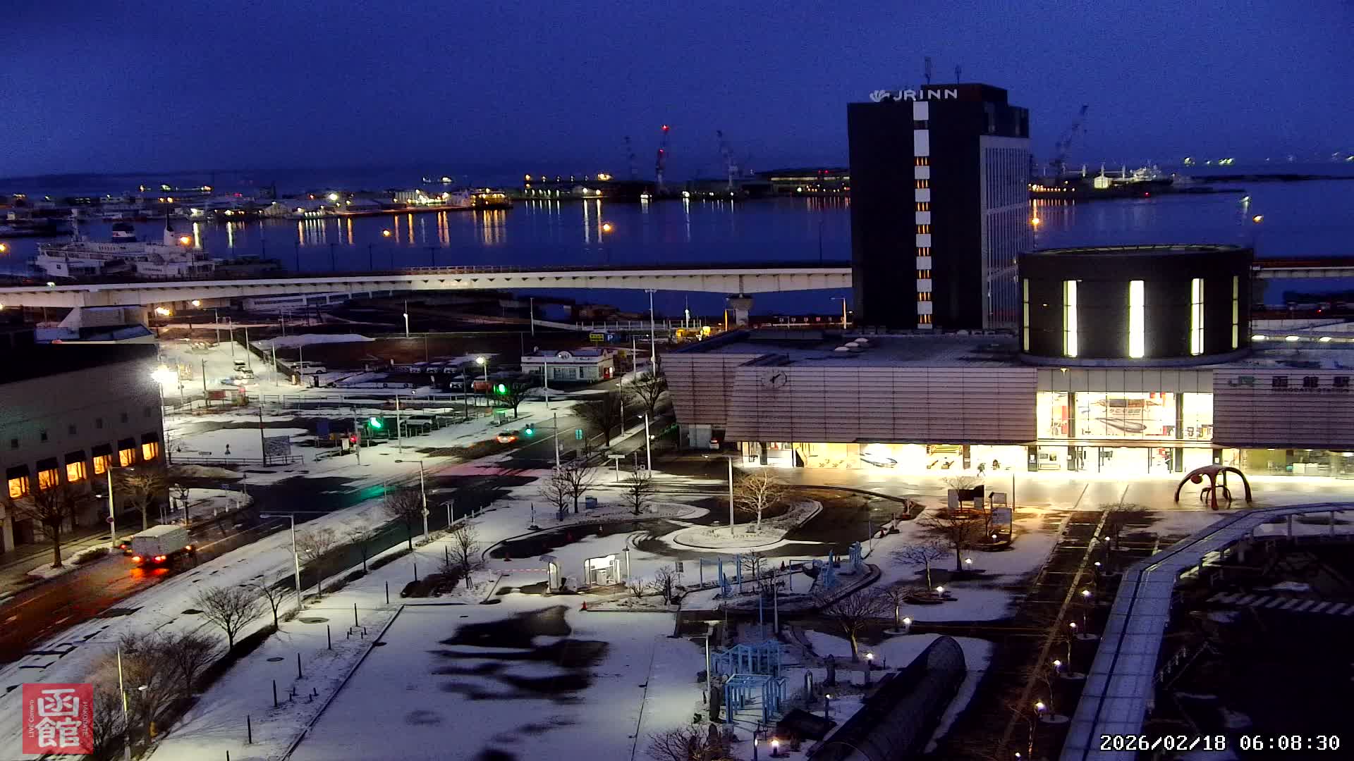 Hokkaido, Hakodate City Skyline PTZ 360 ( 北海道、函館市街地スカイライン ) Live Cam  - Wakamatsucho, Hakodate, Oshima, Hokkaido, Japan