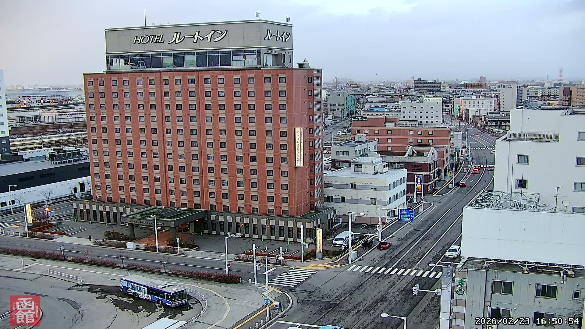 Hokkaido, Hakodate City Skyline PTZ 360 ( 北海道、函館市街地スカイライン ) Live Cam  - Wakamatsucho, Hakodate, Oshima, Hokkaido, Japan