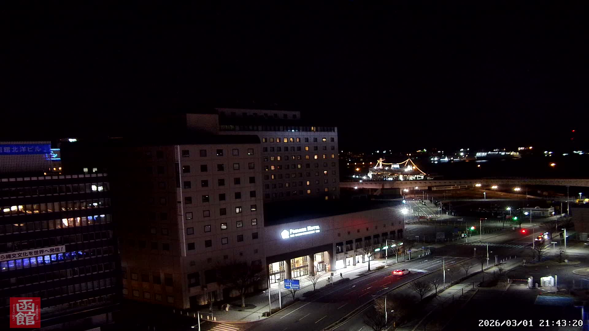 Hokkaido, Hakodate City Skyline PTZ 360 ( 北海道、函館市街地スカイライン ) Live Cam  - Wakamatsucho, Hakodate, Oshima, Hokkaido, Japan