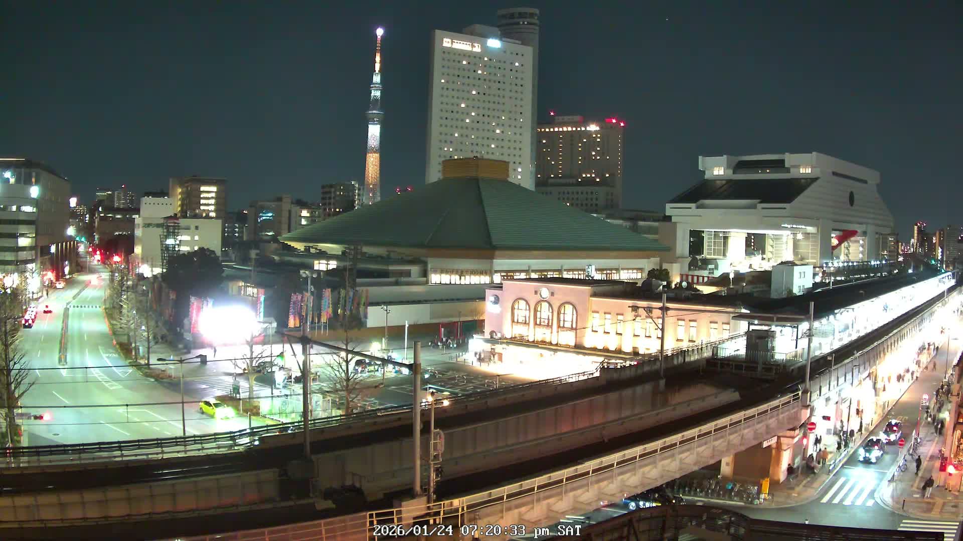 Tokyo, Sumida, Ryogoku Kokugikan Sumo Arena Museum & Yokoami Town ( 東京・墨田区両国国技館・横網町 ) Live Cam - 2 Chome, Ryogoku, Sumida-ku, Tokyo, Kantō, Honshu, Japan