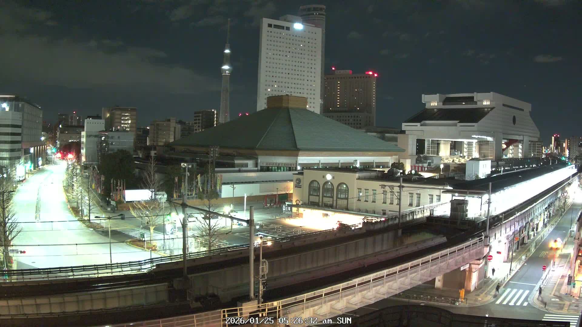 Tokyo, Sumida, Ryogoku Kokugikan Sumo Arena Museum & Yokoami Town ( 東京・墨田区両国国技館・横網町 ) Live Cam - 2 Chome, Ryogoku, Sumida-ku, Tokyo, Kantō, Honshu, Japan