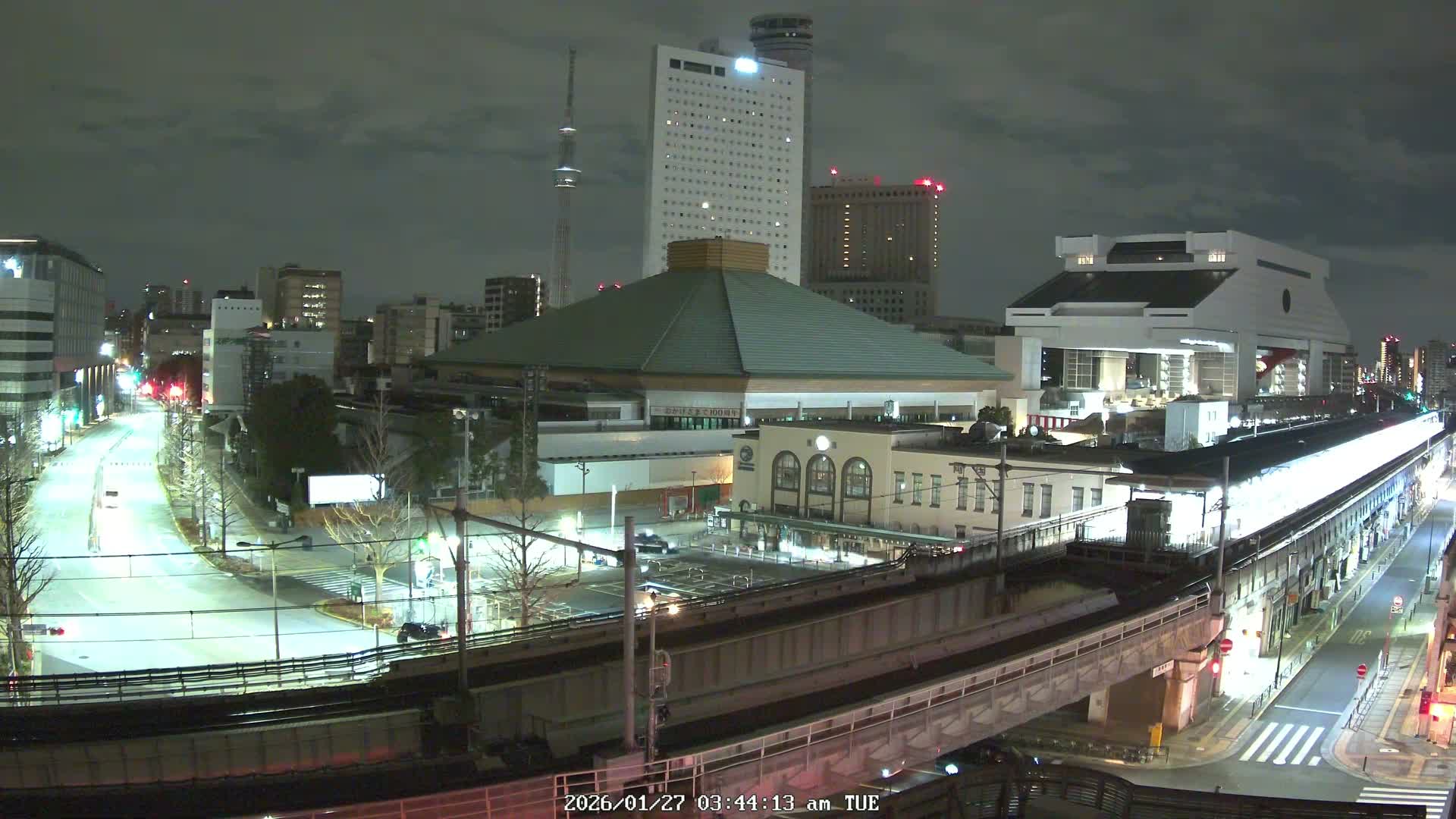 Tokyo, Sumida, Ryogoku Kokugikan Sumo Arena Museum & Yokoami Town ( 東京・墨田区両国国技館・横網町 ) Live Cam - 2 Chome, Ryogoku, Sumida-ku, Tokyo, Kantō, Honshu, Japan