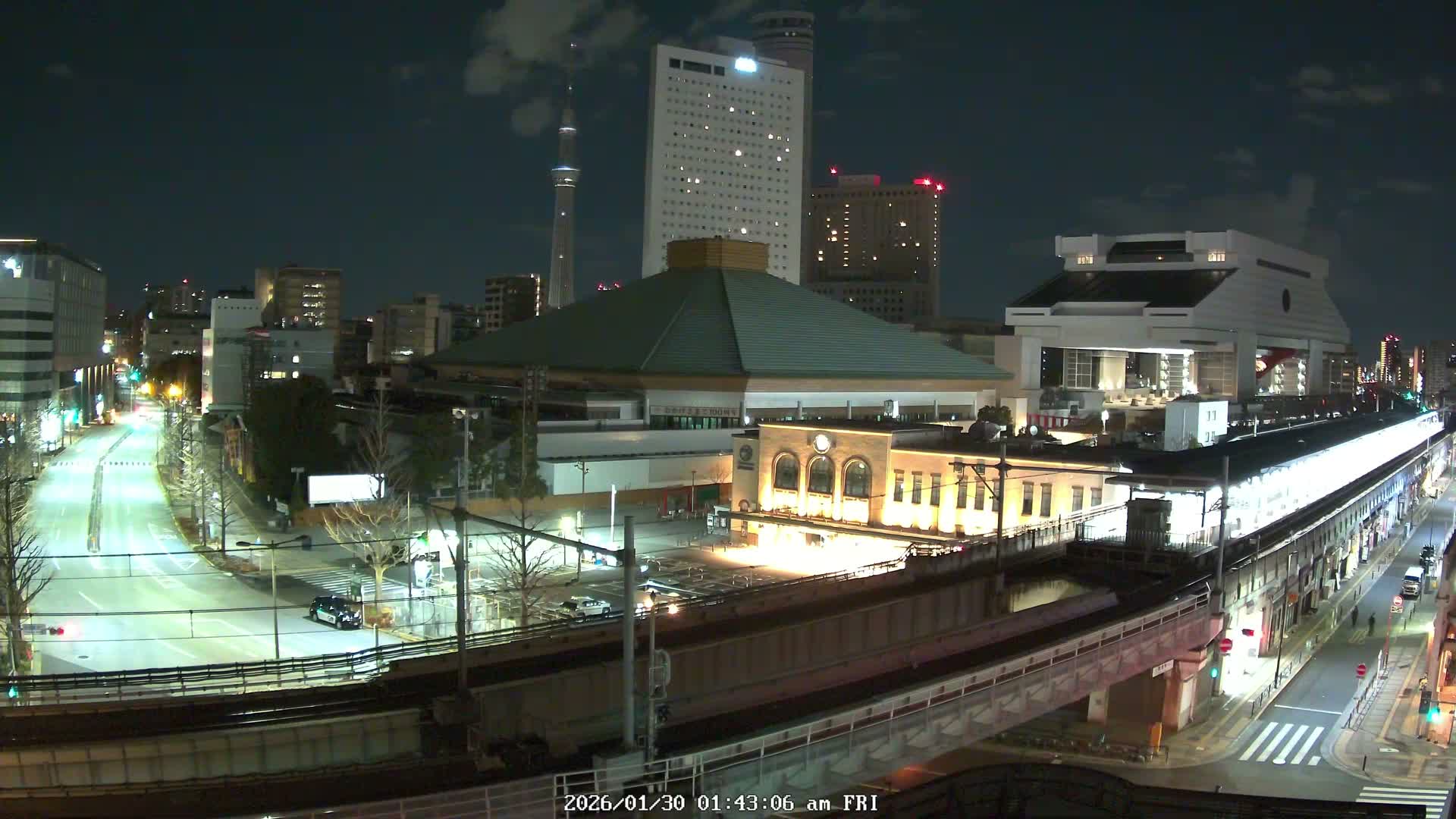 Tokyo, Sumida, Ryogoku Kokugikan Sumo Arena Museum & Yokoami Town ( 東京・墨田区両国国技館・横網町 ) Live Cam - 2 Chome, Ryogoku, Sumida-ku, Tokyo, Kantō, Honshu, Japan