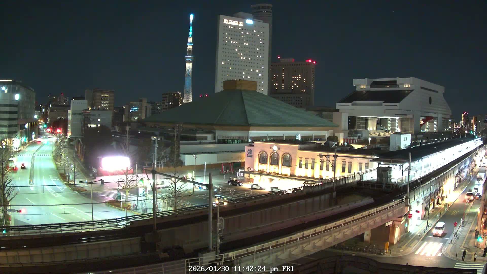Tokyo, Sumida, Ryogoku Kokugikan Sumo Arena Museum & Yokoami Town ( 東京・墨田区両国国技館・横網町 ) Live Cam - 2 Chome, Ryogoku, Sumida-ku, Tokyo, Kantō, Honshu, Japan