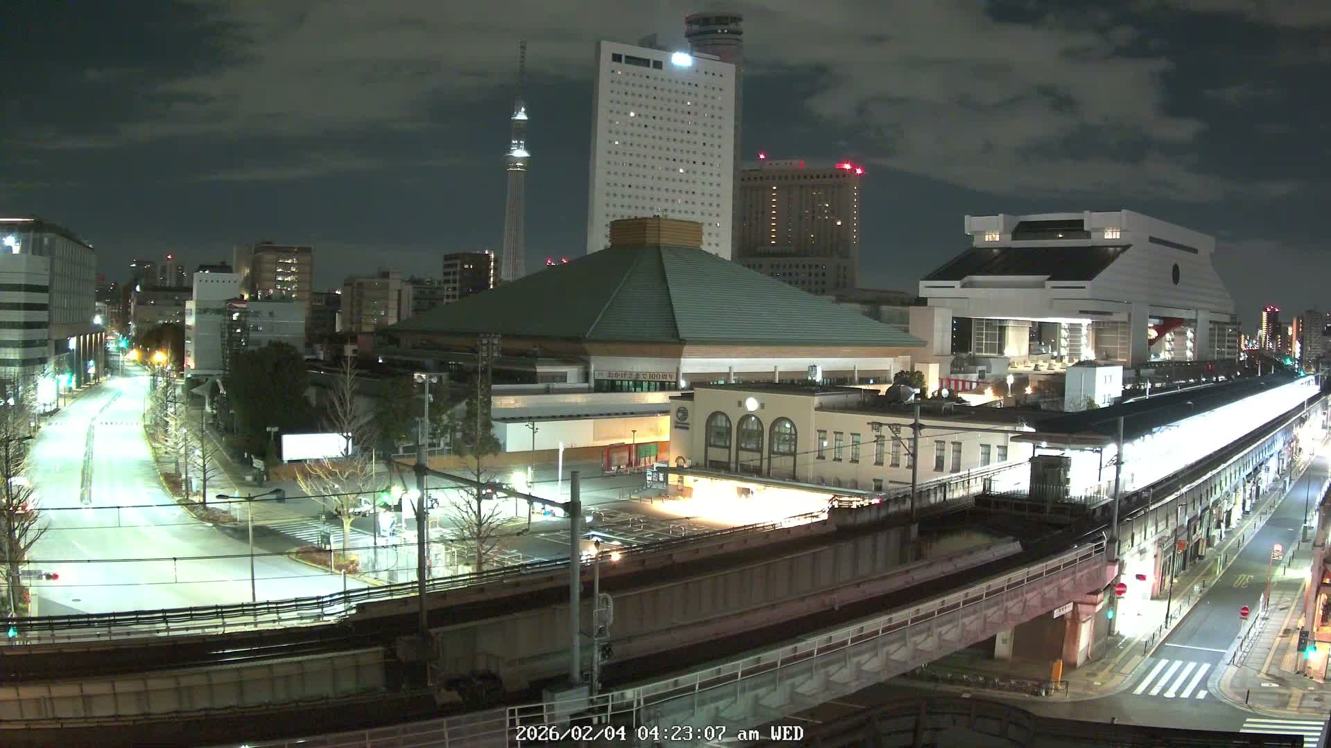 Tokyo, Sumida, Ryogoku Kokugikan Sumo Arena Museum & Yokoami Town ( 東京・墨田区両国国技館・横網町 ) Live Cam - 2 Chome, Ryogoku, Sumida-ku, Tokyo, Kantō, Honshu, Japan