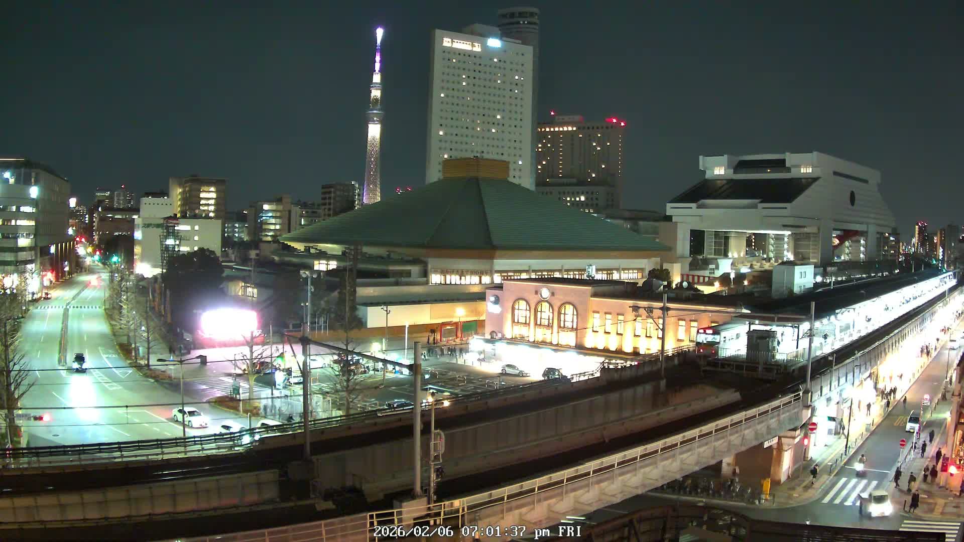 Tokyo, Sumida, Ryogoku Kokugikan Sumo Arena Museum & Yokoami Town ( 東京・墨田区両国国技館・横網町 ) Live Cam - 2 Chome, Ryogoku, Sumida-ku, Tokyo, Kantō, Honshu, Japan