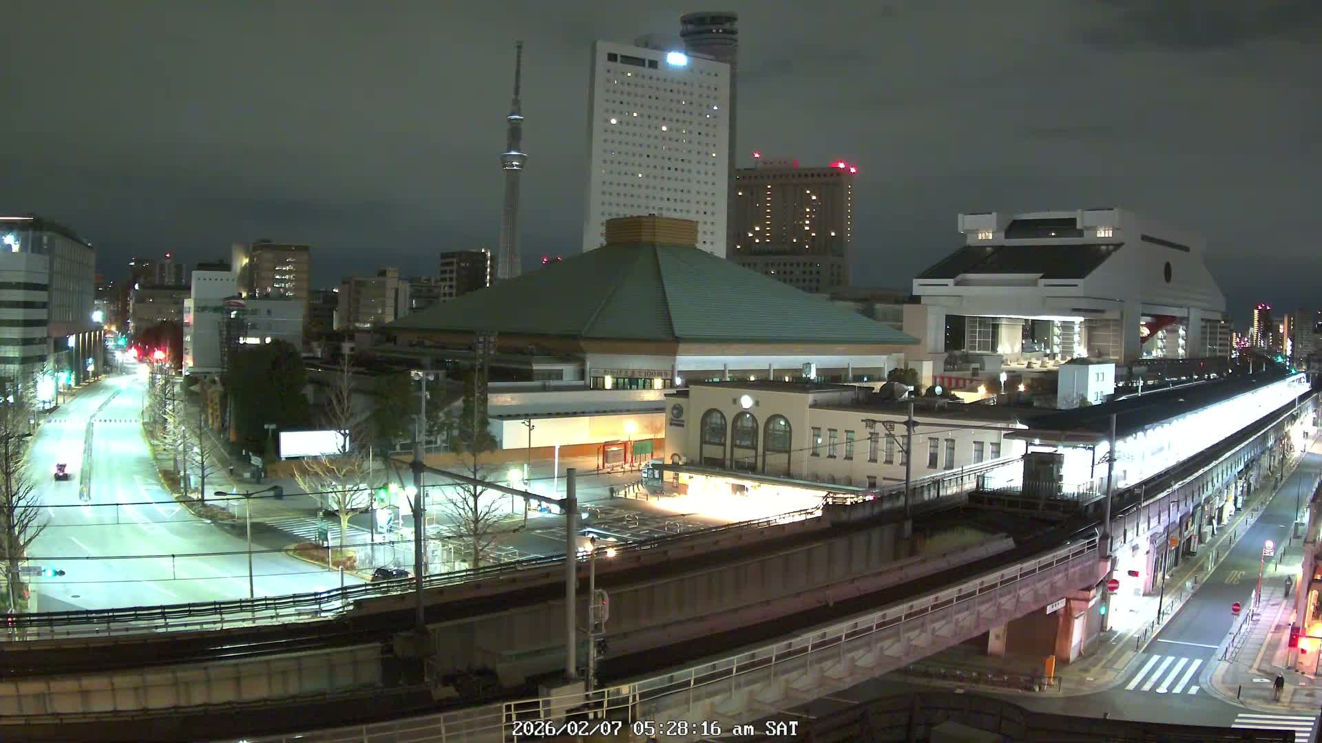 Tokyo, Sumida, Ryogoku Kokugikan Sumo Arena Museum & Yokoami Town ( 東京・墨田区両国国技館・横網町 ) Live Cam - 2 Chome, Ryogoku, Sumida-ku, Tokyo, Kantō, Honshu, Japan