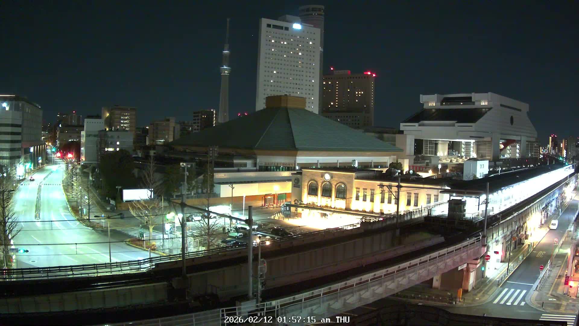 Tokyo, Sumida, Ryogoku Kokugikan Sumo Arena Museum & Yokoami Town ( 東京・墨田区両国国技館・横網町 ) Live Cam - 2 Chome, Ryogoku, Sumida-ku, Tokyo, Kantō, Honshu, Japan