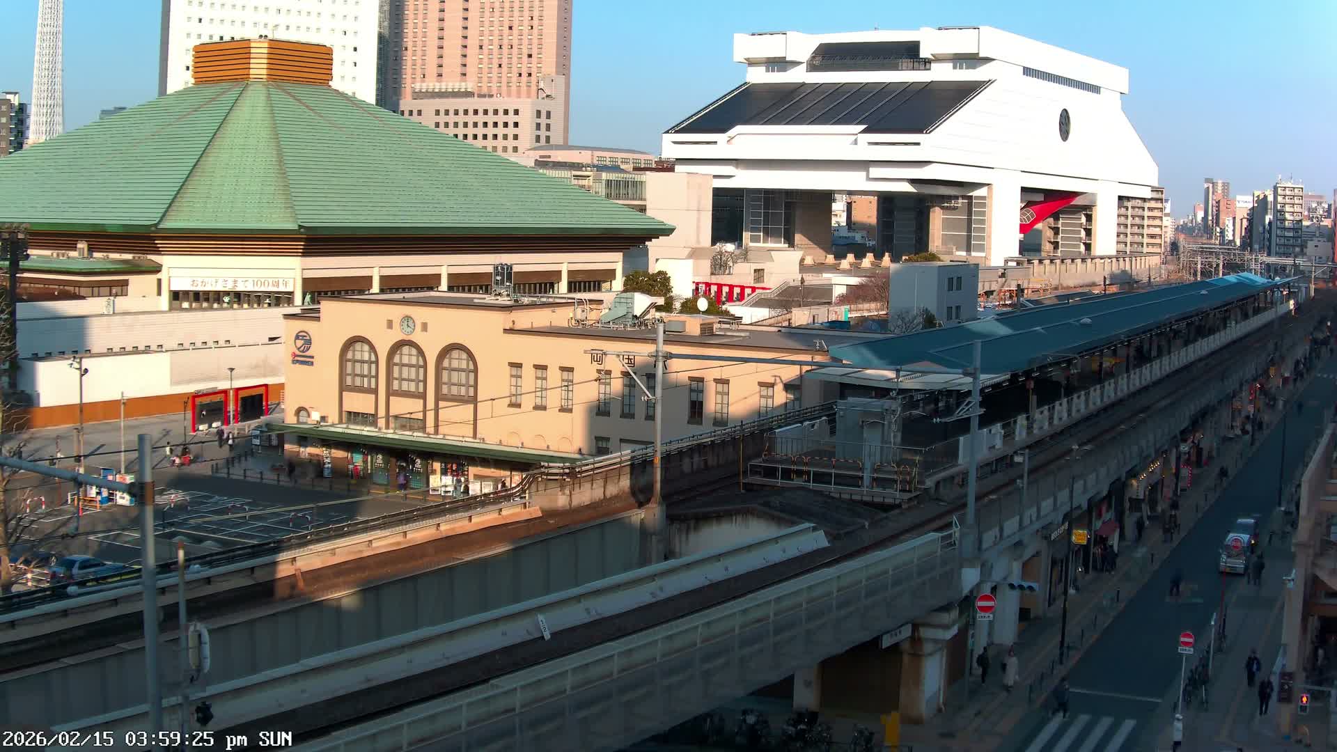 Tokyo, Sumida, Ryogoku Kokugikan Sumo Arena Museum & Yokoami Town ( 東京・墨田区両国国技館・横網町 ) Live Cam - 2 Chome, Ryogoku, Sumida-ku, Tokyo, Kantō, Honshu, Japan