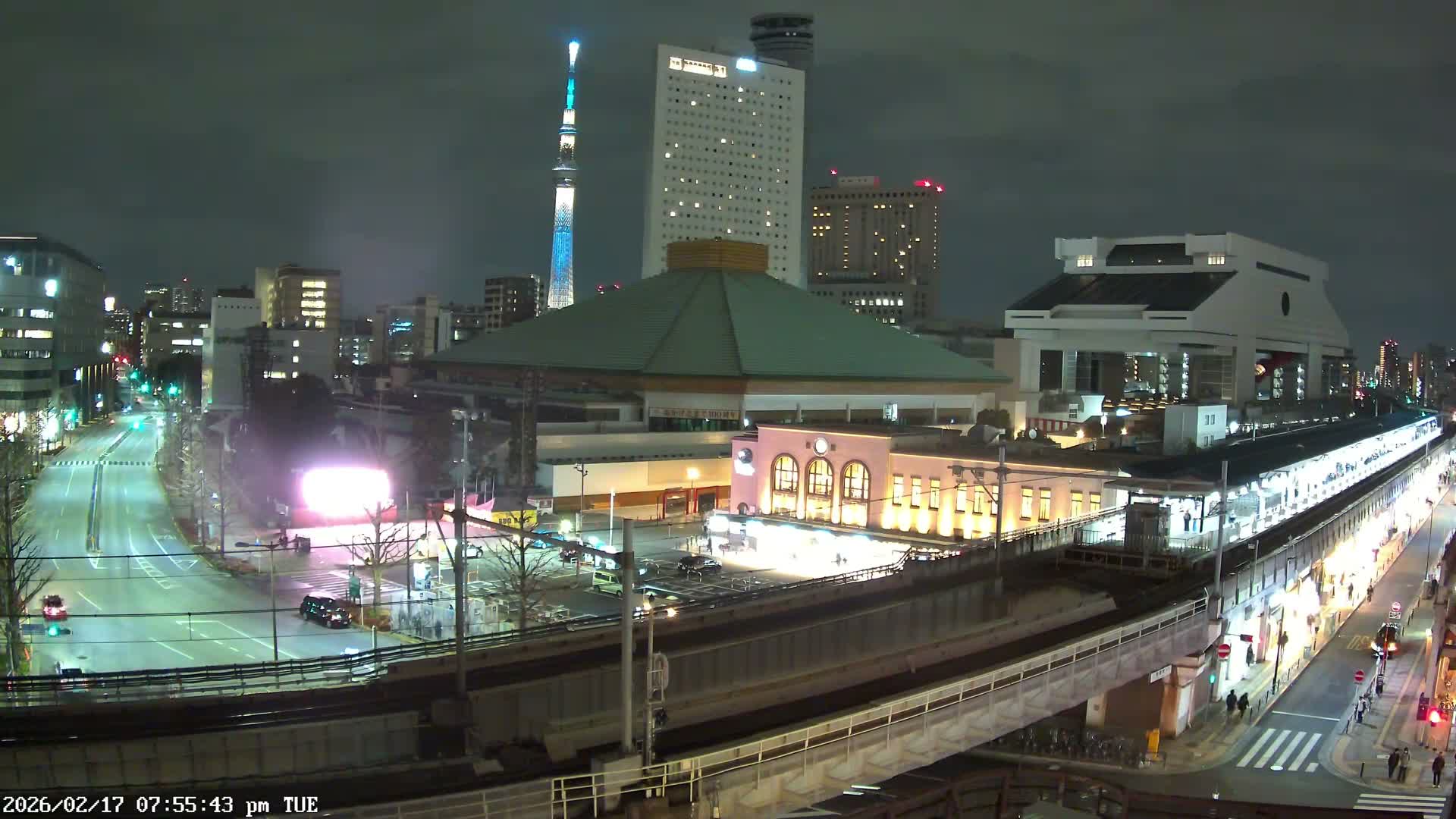 Tokyo, Sumida, Ryogoku Kokugikan Sumo Arena Museum & Yokoami Town ( 東京・墨田区両国国技館・横網町 ) Live Cam - 2 Chome, Ryogoku, Sumida-ku, Tokyo, Kantō, Honshu, Japan
