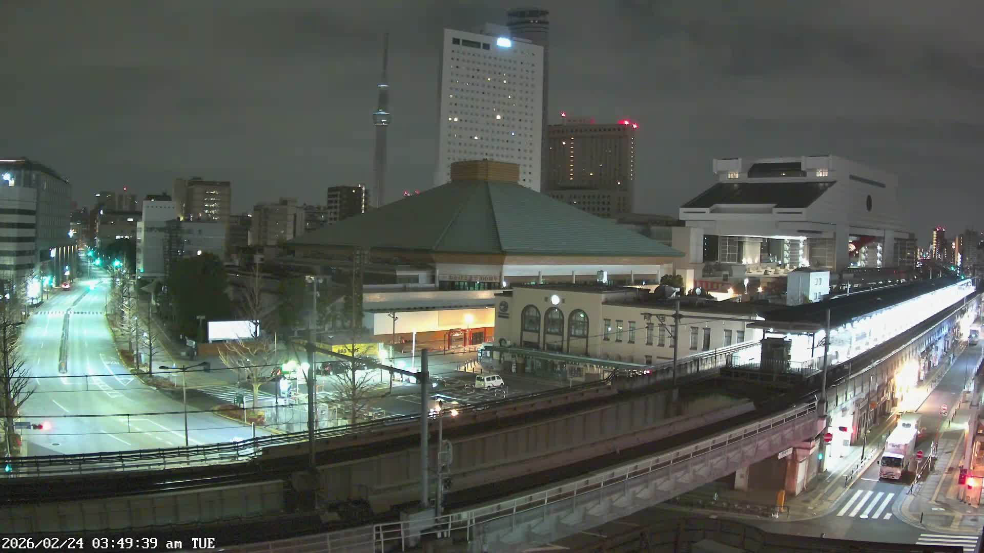 Tokyo, Sumida, Ryogoku Kokugikan Sumo Arena Museum & Yokoami Town ( 東京・墨田区両国国技館・横網町 ) Live Cam - 2 Chome, Ryogoku, Sumida-ku, Tokyo, Kantō, Honshu, Japan