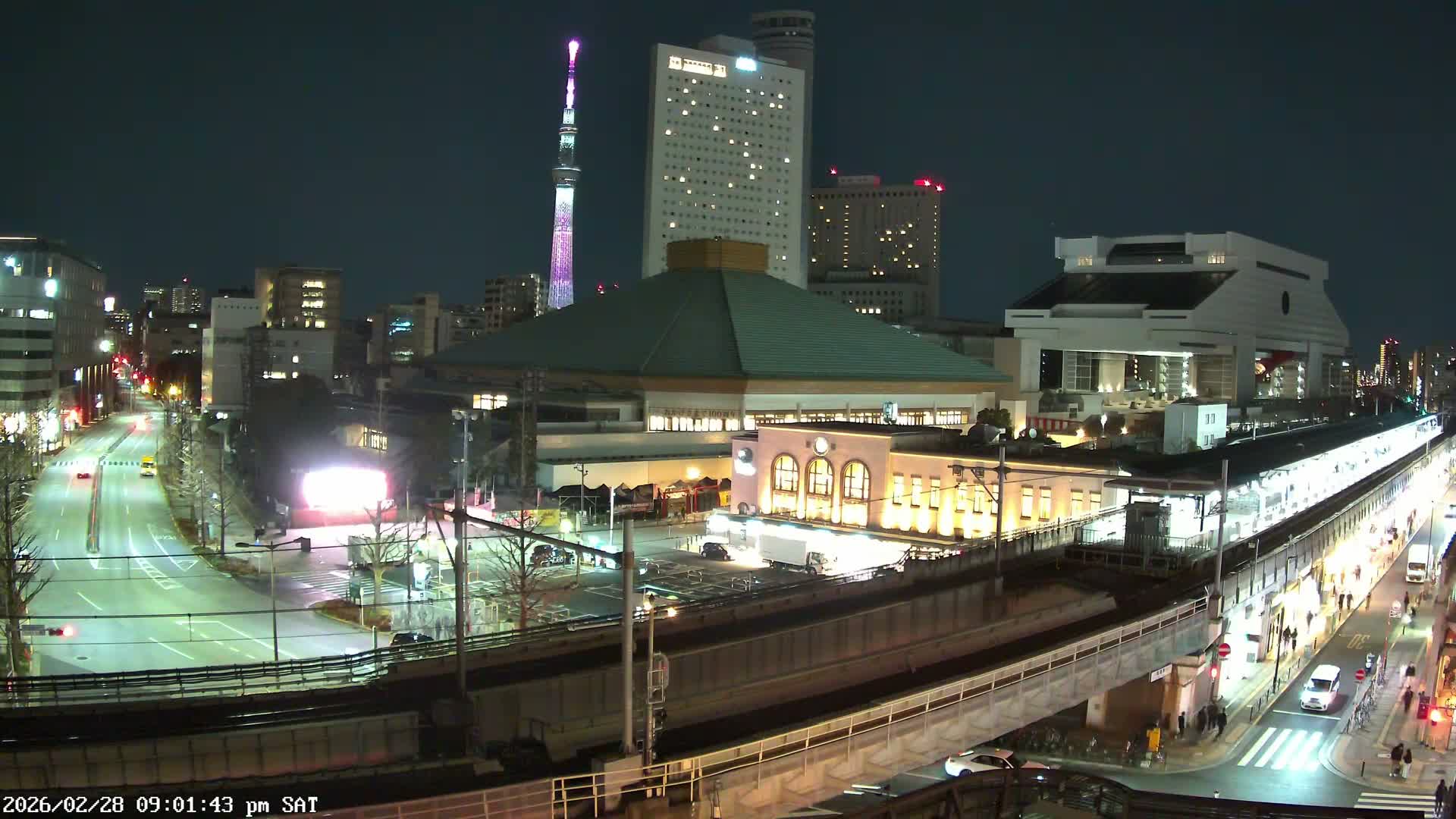 Tokyo, Sumida, Ryogoku Kokugikan Sumo Arena Museum & Yokoami Town ( 東京・墨田区両国国技館・横網町 ) Live Cam - 2 Chome, Ryogoku, Sumida-ku, Tokyo, Kantō, Honshu, Japan
