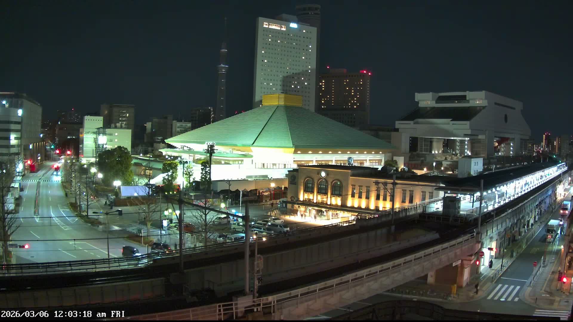 Tokyo, Sumida, Ryogoku Kokugikan Sumo Arena Museum & Yokoami Town ( 東京・墨田区両国国技館・横網町 ) Live Cam - 2 Chome, Ryogoku, Sumida-ku, Tokyo, Kantō, Honshu, Japan