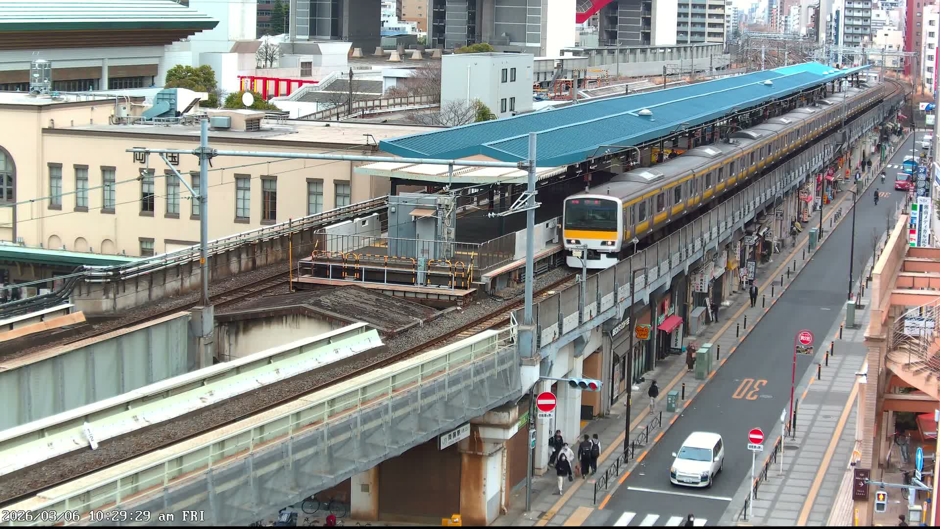 Tokyo, Sumida, Ryogoku Kokugikan Sumo Arena Museum & Yokoami Town ( 東京・墨田区両国国技館・横網町 ) Live Cam - 2 Chome, Ryogoku, Sumida-ku, Tokyo, Kantō, Honshu, Japan