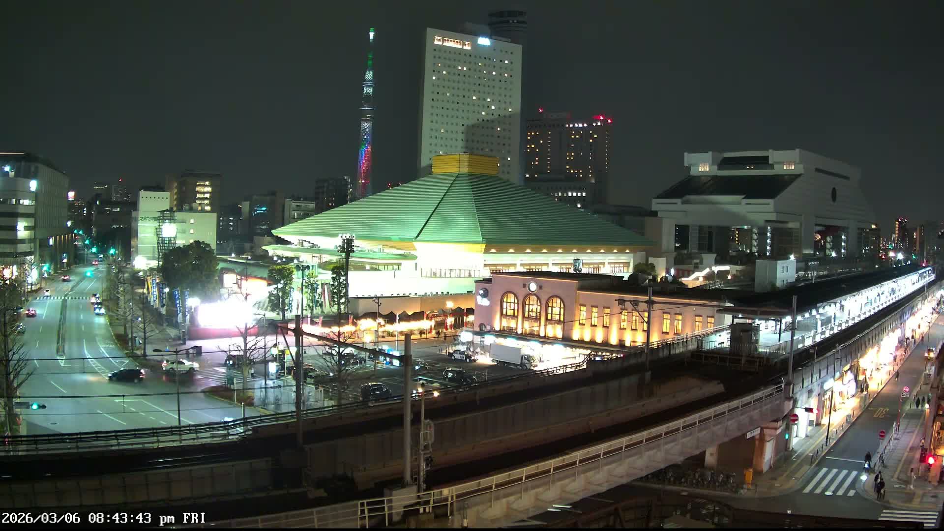 Tokyo, Sumida, Ryogoku Kokugikan Sumo Arena Museum & Yokoami Town ( 東京・墨田区両国国技館・横網町 ) Live Cam - 2 Chome, Ryogoku, Sumida-ku, Tokyo, Kantō, Honshu, Japan