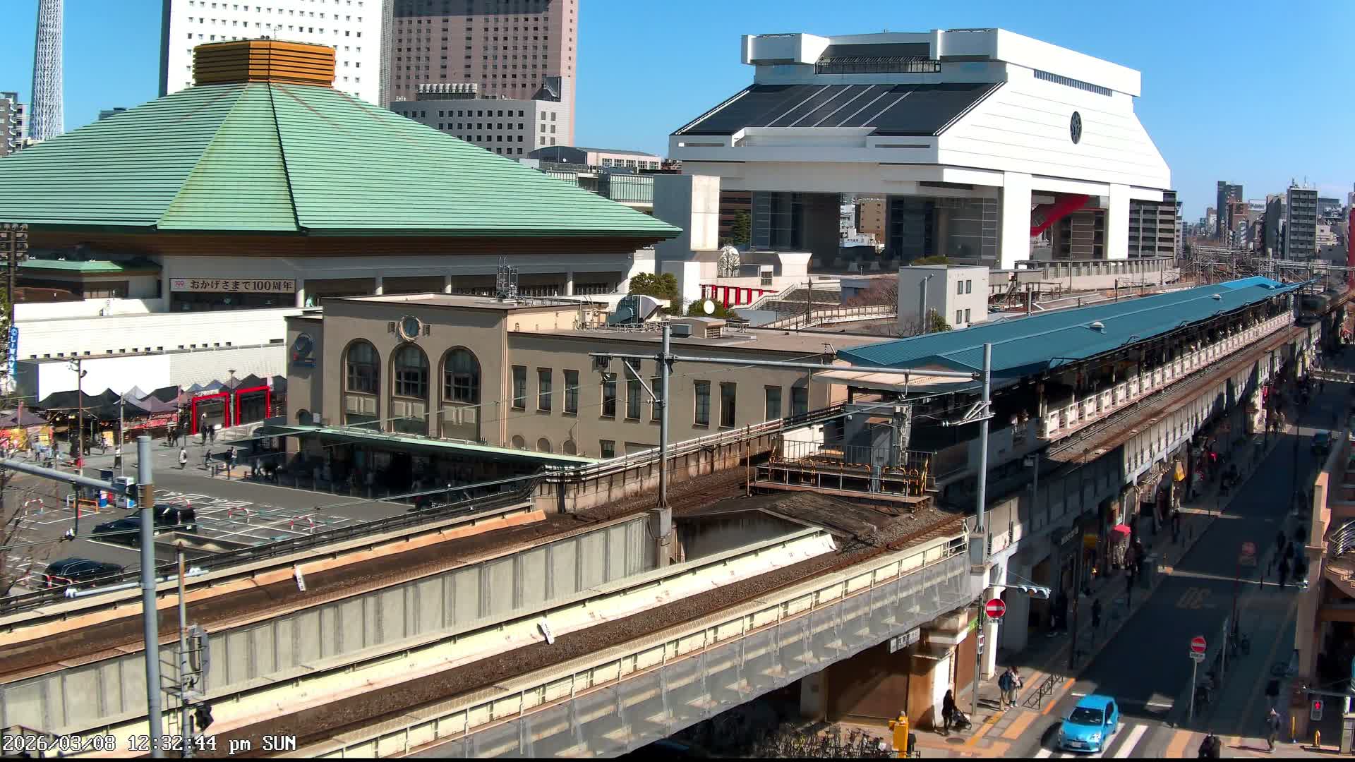Tokyo, Sumida, Ryogoku Kokugikan Sumo Arena Museum & Yokoami Town ( 東京・墨田区両国国技館・横網町 ) Live Cam - 2 Chome, Ryogoku, Sumida-ku, Tokyo, Kantō, Honshu, Japan
