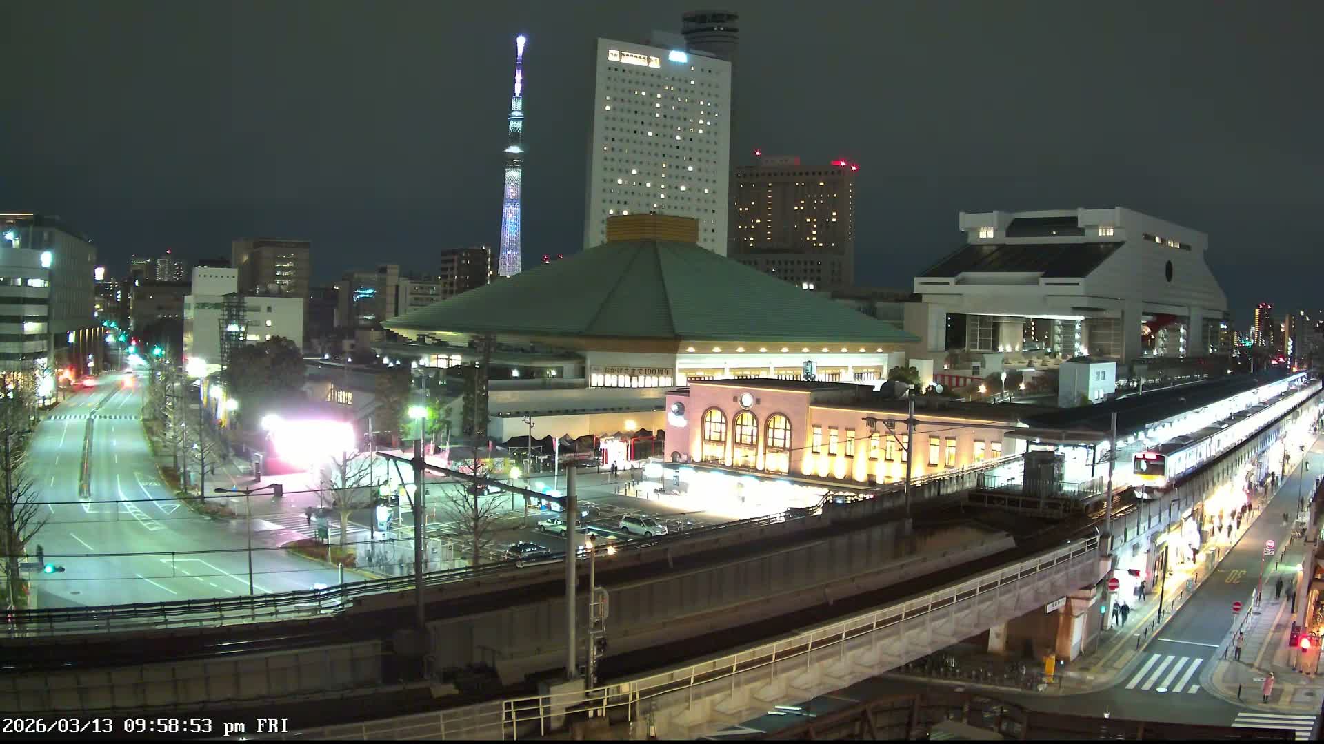 Tokyo, Sumida, Ryogoku Kokugikan Sumo Arena Museum & Yokoami Town ( 東京・墨田区両国国技館・横網町 ) Live Cam - 2 Chome, Ryogoku, Sumida-ku, Tokyo, Kantō, Honshu, Japan