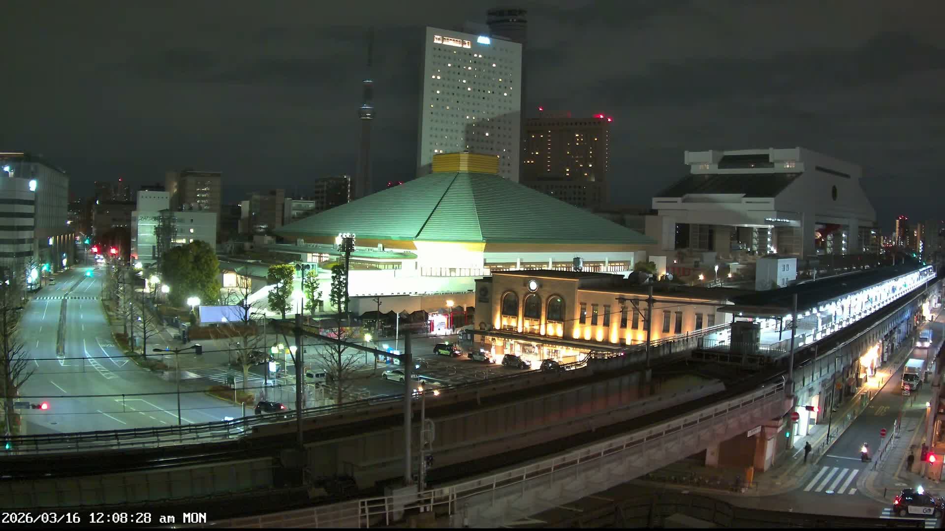 Tokyo, Sumida, Ryogoku Kokugikan Sumo Arena Museum & Yokoami Town ( 東京・墨田区両国国技館・横網町 ) Live Cam - 2 Chome, Ryogoku, Sumida-ku, Tokyo, Kantō, Honshu, Japan
