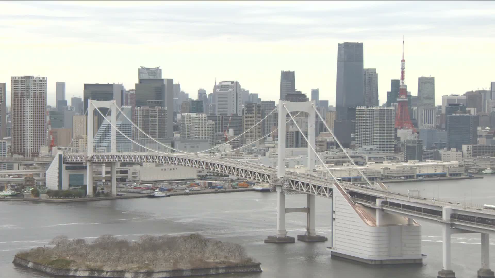 Tokyo PTZ Skyline , Tokyo Bay & Rainbow Bridge Daiba Entrance ( 東京PTZスカイライン、東京湾＆レインボーブリッジ台場入口 )  Live Cam - 2 Chome, Daiba, Odaiba, Minato-ku, Tokyo, Kantō, Honshu, Japan