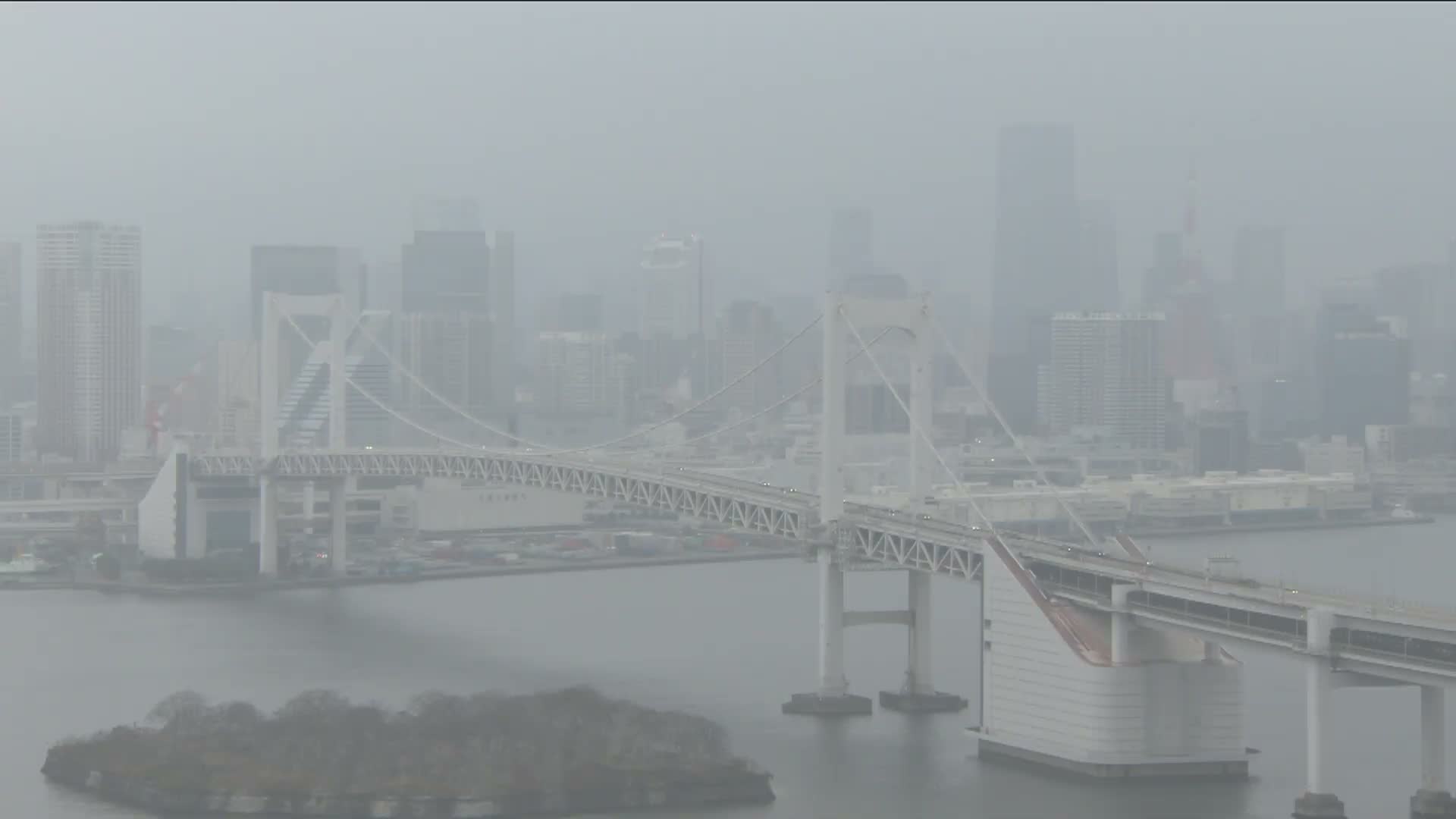 Tokyo PTZ Skyline , Tokyo Bay & Rainbow Bridge Daiba Entrance ( 東京PTZスカイライン、東京湾＆レインボーブリッジ台場入口 )  Live Cam - 2 Chome, Daiba, Odaiba, Minato-ku, Tokyo, Kantō, Honshu, Japan