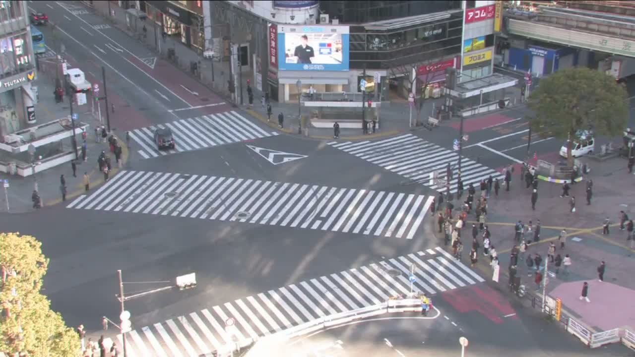 Tokyo, Shibuya Scramble Crossing Live Cam ( 東京、渋谷スクランブル交差点 )  Live Cam - Dogenzaka, Shibuya-ku, Tokyo, Kantō, Honshu, Japan