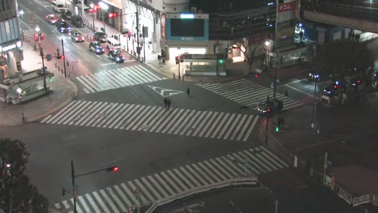 Tokyo, Shibuya Scramble Crossing Live Cam ( 東京、渋谷スクランブル交差点 )  Live Cam - Dogenzaka, Shibuya-ku, Tokyo, Kantō, Honshu, Japan