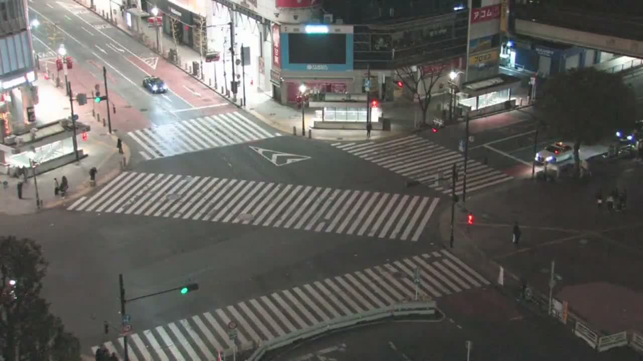 Tokyo, Shibuya Scramble Crossing Live Cam ( 東京、渋谷スクランブル交差点 )  Live Cam - Dogenzaka, Shibuya-ku, Tokyo, Kantō, Honshu, Japan