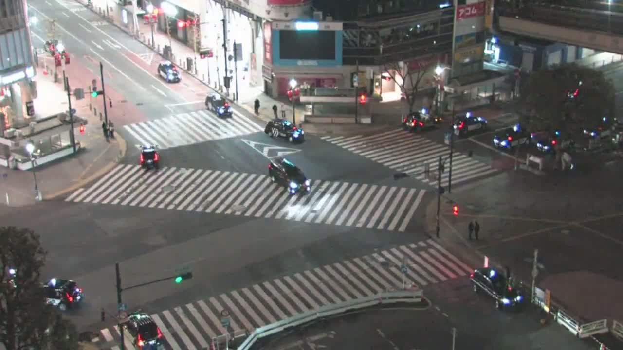 Tokyo, Shibuya Scramble Crossing Live Cam ( 東京、渋谷スクランブル交差点 )  Live Cam - Dogenzaka, Shibuya-ku, Tokyo, Kantō, Honshu, Japan