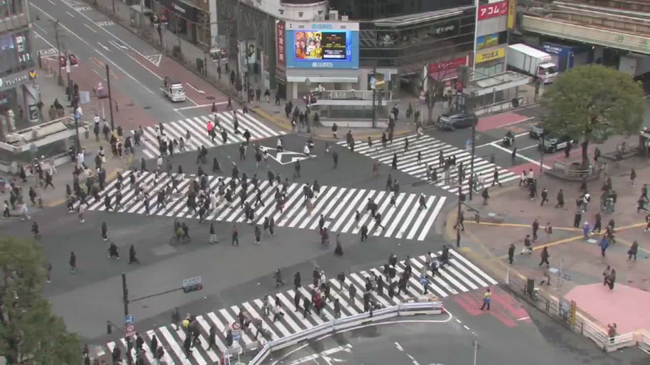 Tokyo, Shibuya Scramble Crossing Live Cam ( 東京、渋谷スクランブル交差点 )  Live Cam - Dogenzaka, Shibuya-ku, Tokyo, Kantō, Honshu, Japan
