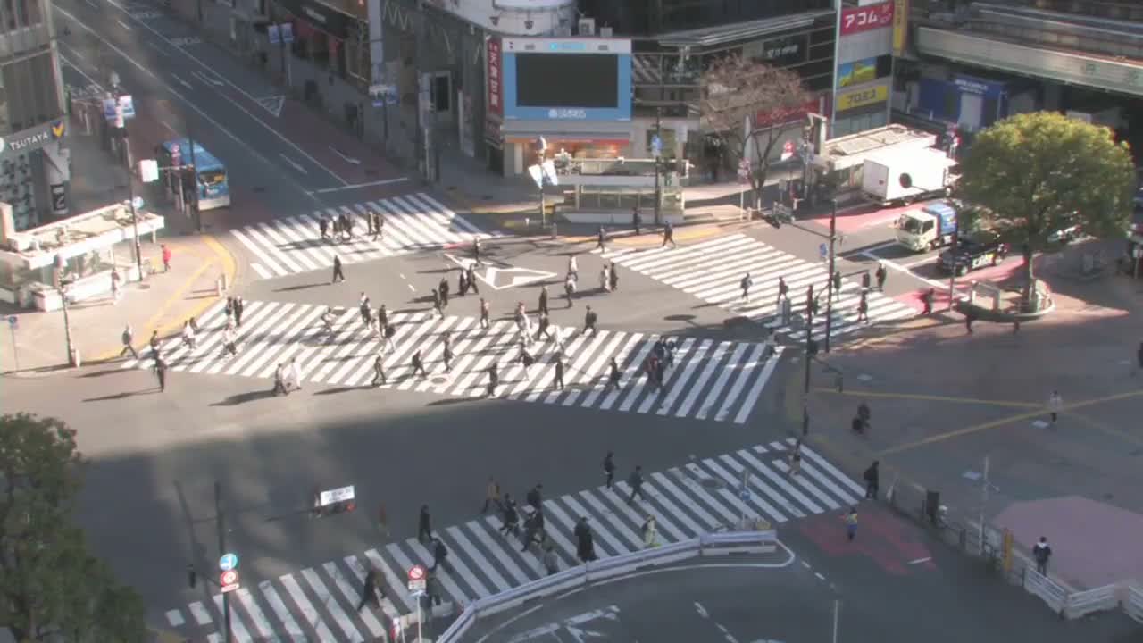 Tokyo, Shibuya Scramble Crossing Live Cam ( 東京、渋谷スクランブル交差点 )  Live Cam - Dogenzaka, Shibuya-ku, Tokyo, Kantō, Honshu, Japan