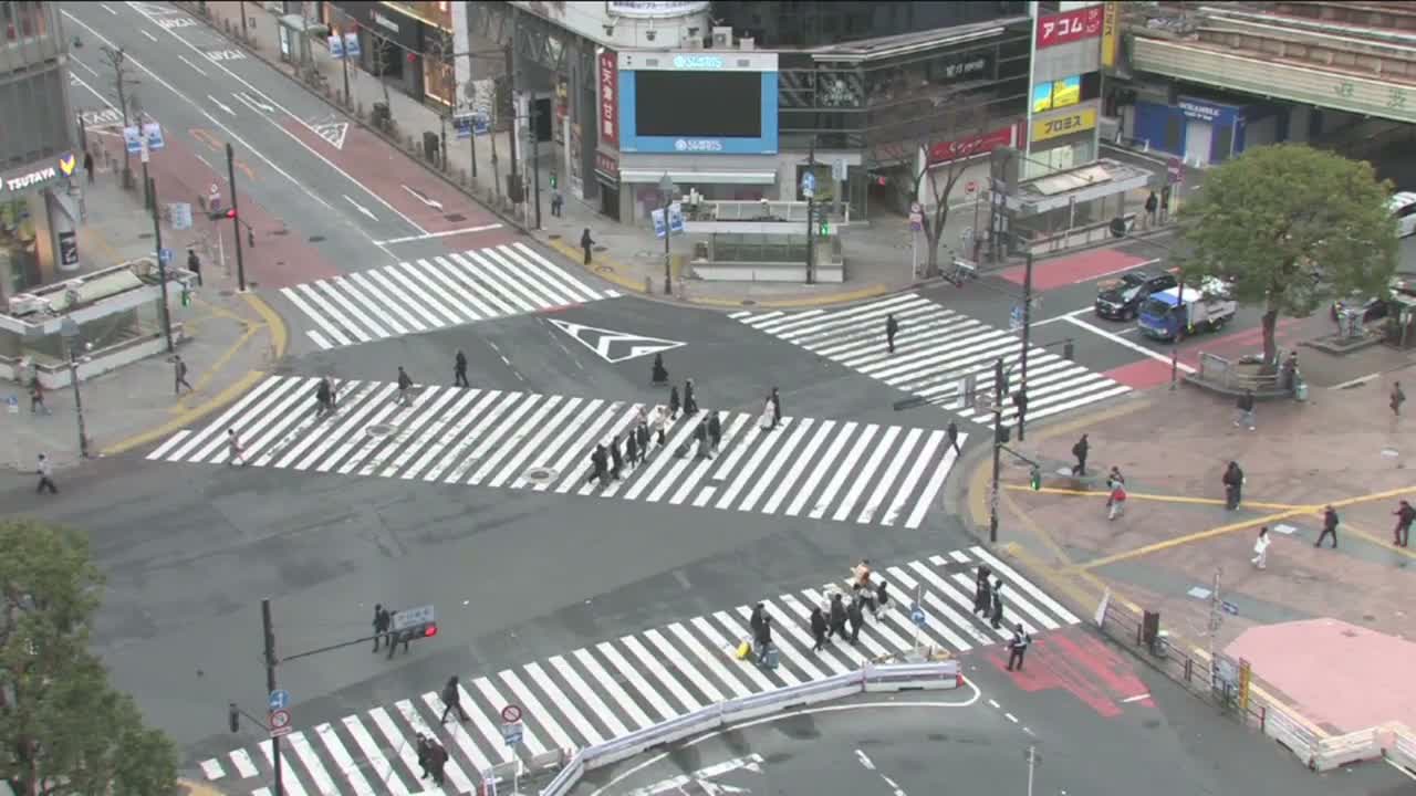 Tokyo, Shibuya Scramble Crossing Live Cam ( 東京、渋谷スクランブル交差点 )  Live Cam - Dogenzaka, Shibuya-ku, Tokyo, Kantō, Honshu, Japan