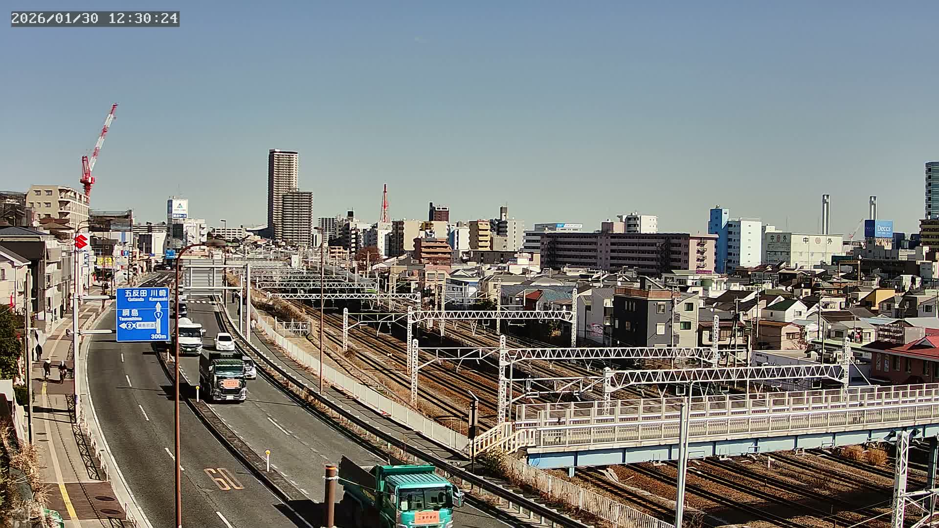 Yokohama, East  Kanagawa Ward View from Higashikanagawa ( 横浜市東神奈川区 東神奈川からの眺め ) Live Cam- Tatemachi, Kanagawa-ku, Yokohama, Kanagawa, Kanto, Honshu, Japan