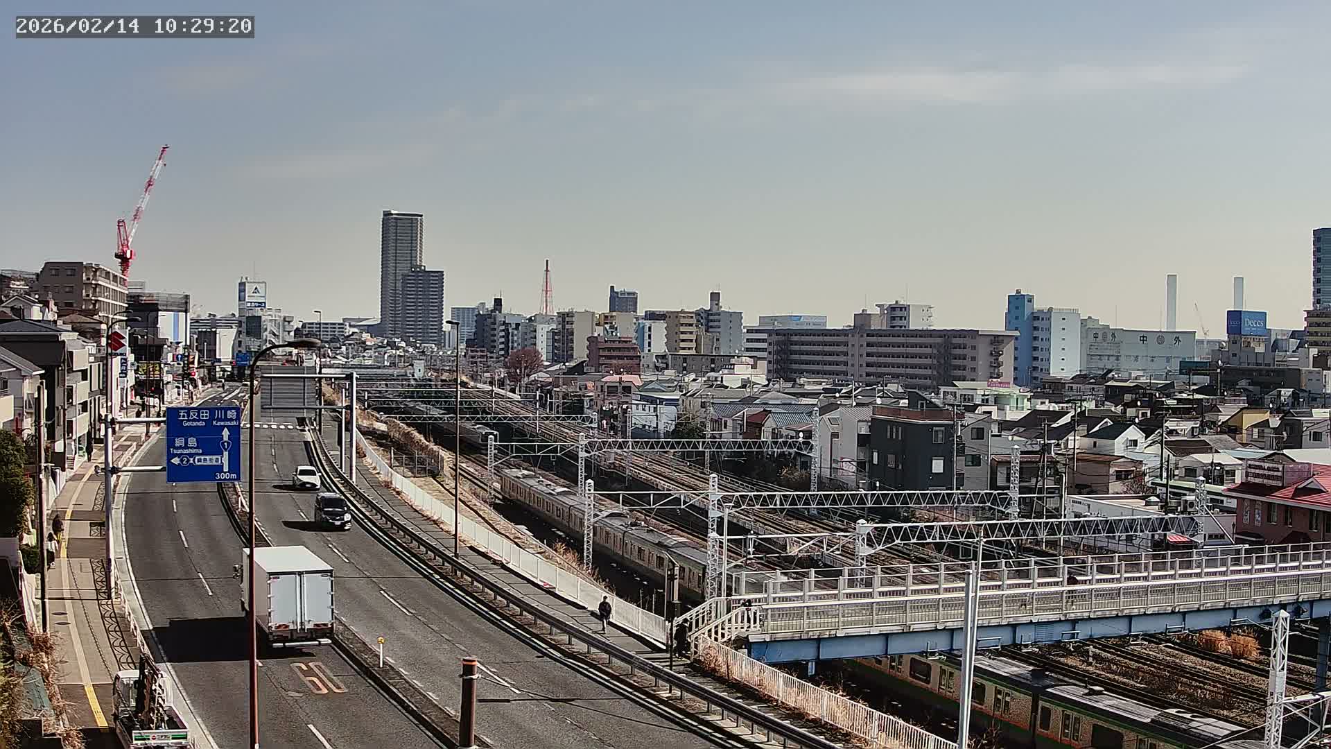 Yokohama, East  Kanagawa Ward View from Higashikanagawa ( 横浜市東神奈川区 東神奈川からの眺め ) Live Cam- Tatemachi, Kanagawa-ku, Yokohama, Kanagawa, Kanto, Honshu, Japan
