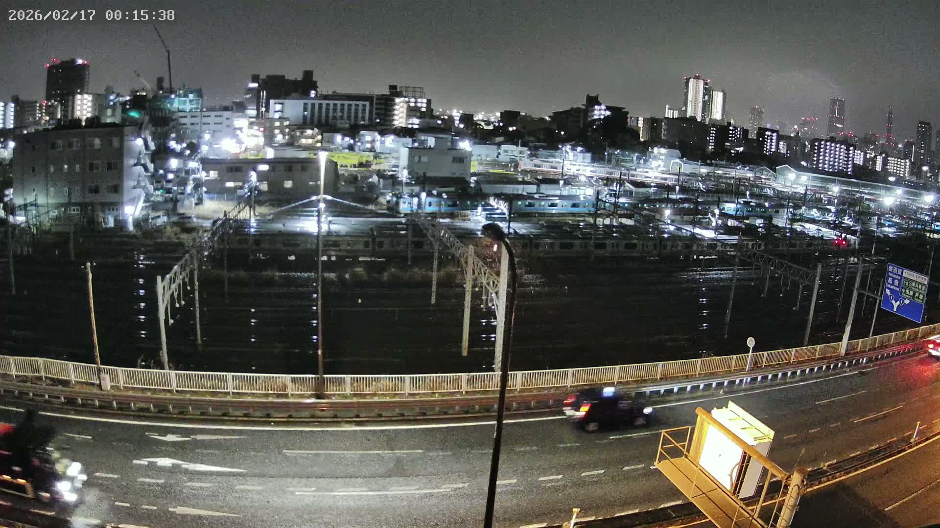 Kanagawa, Yokohama Higashi-Kanagawa Train Vehicle Center & Yokohama Downtown View ( 神奈川・横浜 東神奈川車両センター＆横浜ダウンタウンビュ ) Live Cam -  Tatemachi, Kanagawa-ku, Yokohama, Kanagawa, Kanto, Honshu, Japan