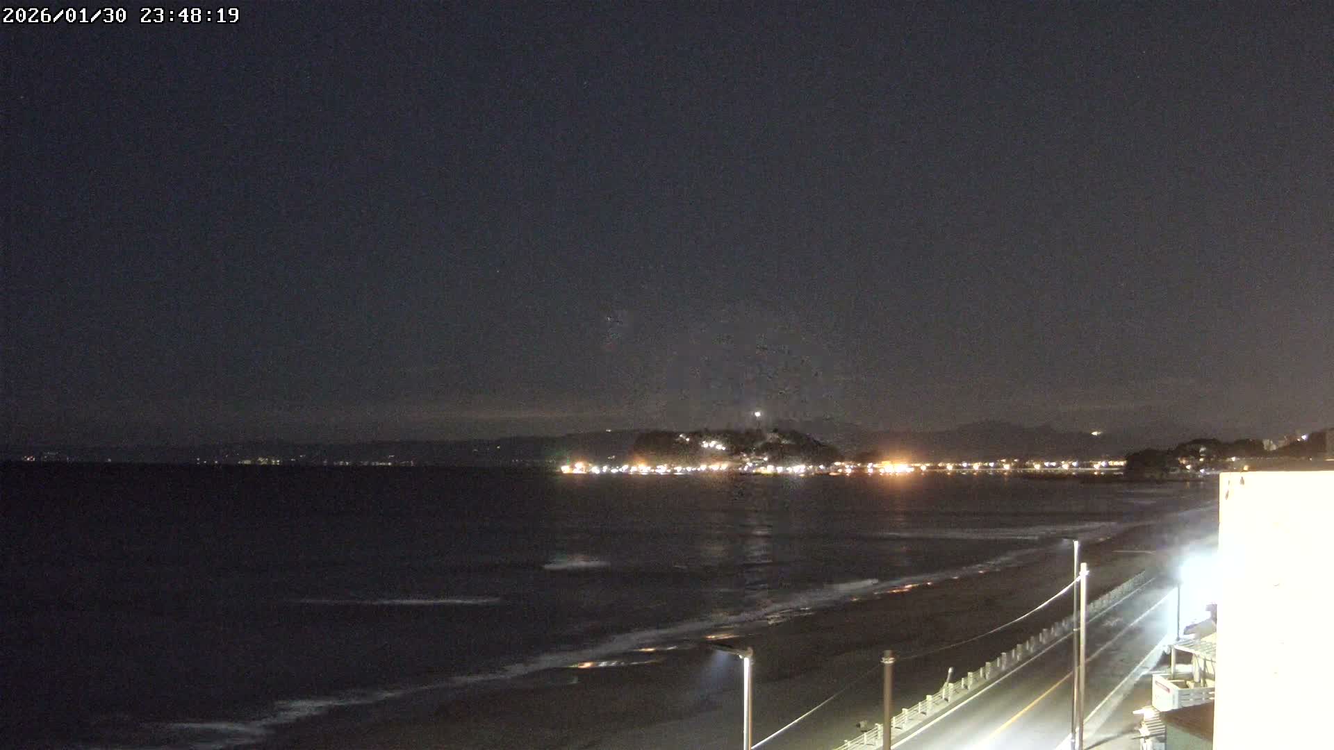 Kanagawa, Kamakura, Shichirigahama Beach & Mount Fuji View ( 神奈川、鎌倉、七里ヶ浜、富士山の眺め ) Live Cam -1 Chome, Shichirigahama, Kamakura, Kanagawa, Kanto, Honshu, Japan 
