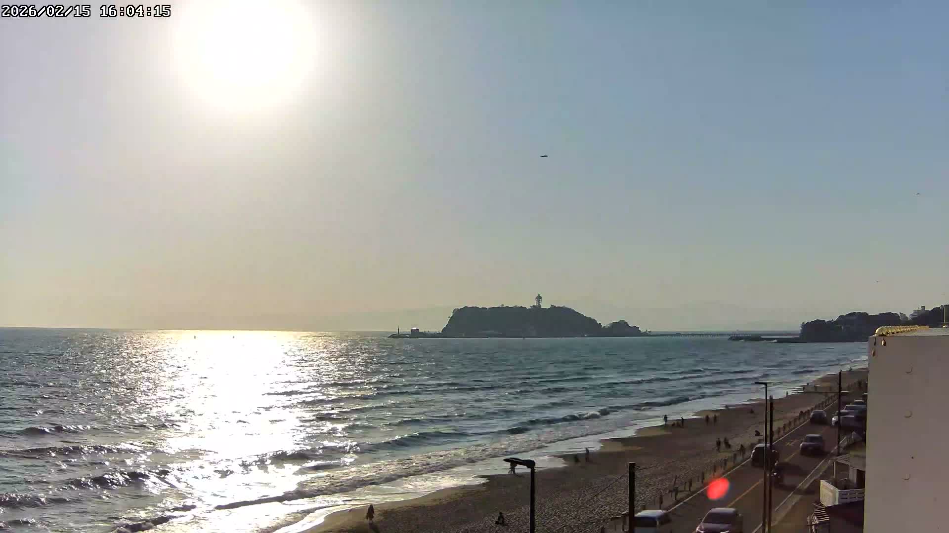 Kanagawa, Kamakura, Shichirigahama Beach & Mount Fuji View ( 神奈川、鎌倉、七里ヶ浜、富士山の眺め ) Live Cam -1 Chome, Shichirigahama, Kamakura, Kanagawa, Kanto, Honshu, Japan 