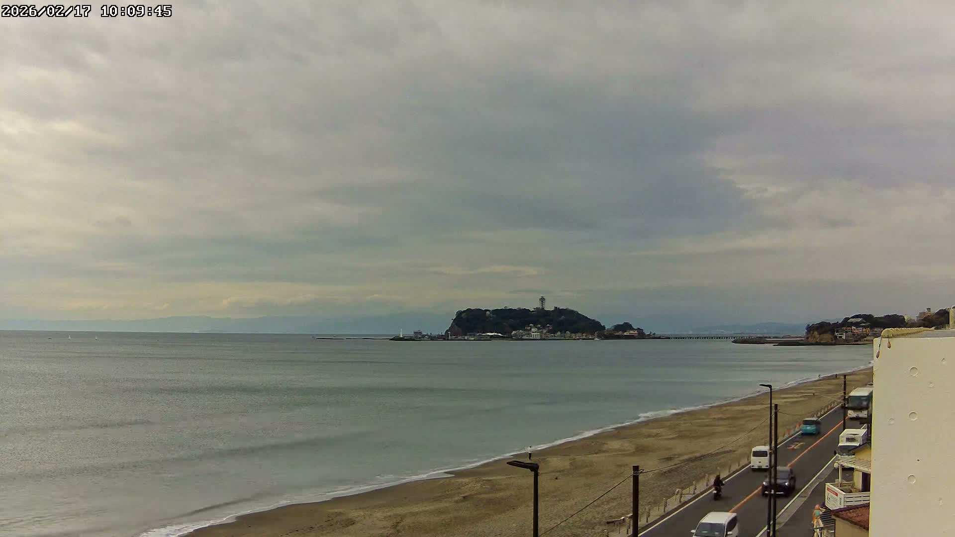 Kanagawa, Kamakura, Shichirigahama Beach & Mount Fuji View ( 神奈川、鎌倉、七里ヶ浜、富士山の眺め ) Live Cam -1 Chome, Shichirigahama, Kamakura, Kanagawa, Kanto, Honshu, Japan 