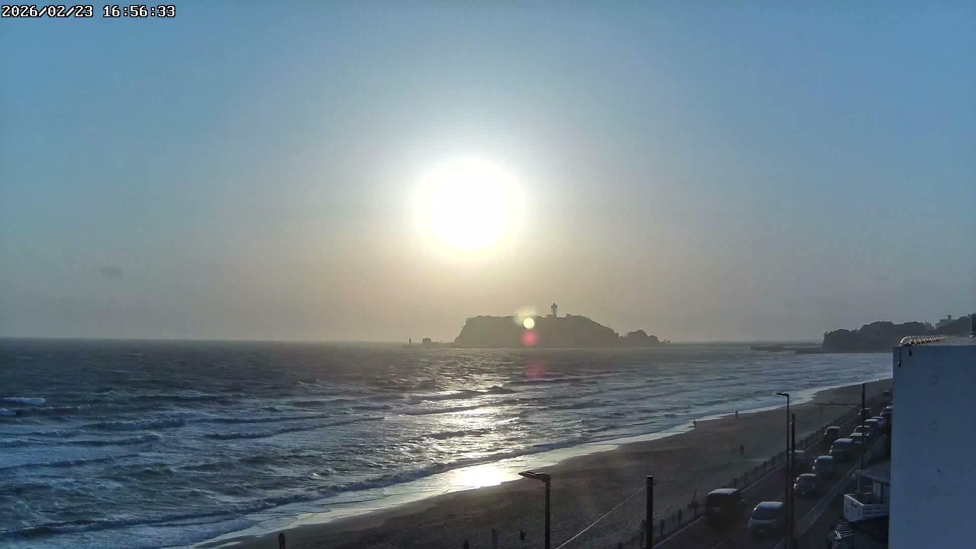 Kanagawa, Kamakura, Shichirigahama Beach & Mount Fuji View ( 神奈川、鎌倉、七里ヶ浜、富士山の眺め ) Live Cam -1 Chome, Shichirigahama, Kamakura, Kanagawa, Kanto, Honshu, Japan 