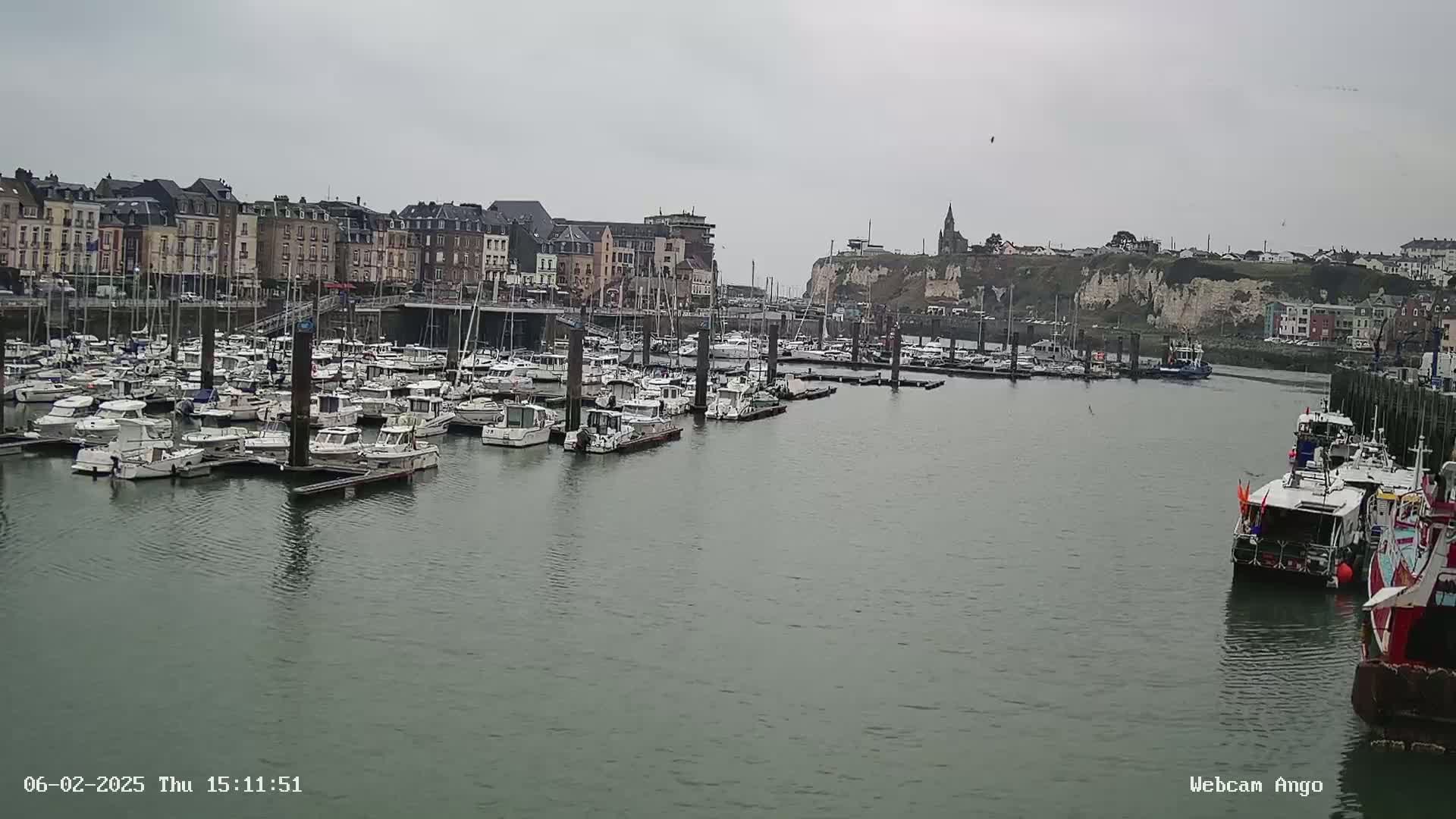 Dieppe, Port de Plaisance Marine Live Cam - Dieppe, Seine-Maritime, Normandie, France