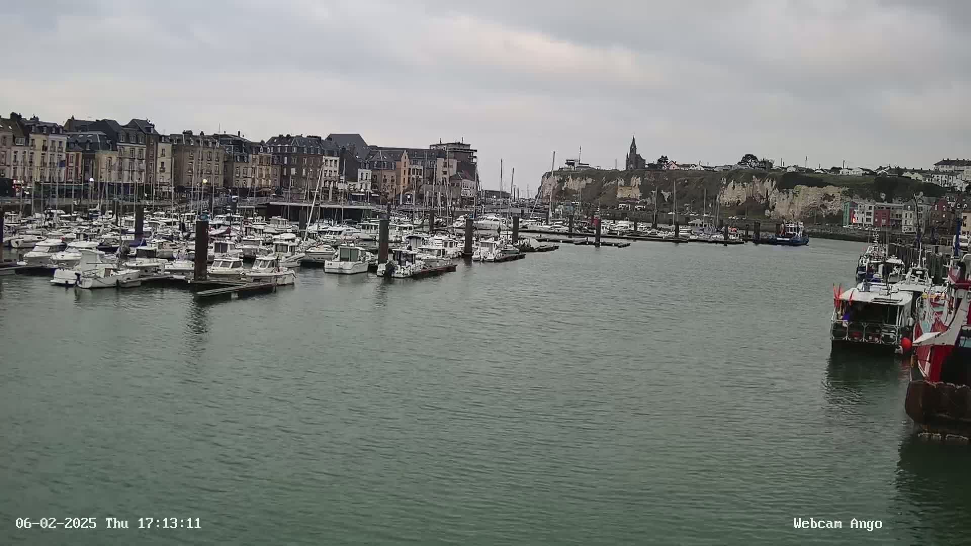 Dieppe, Port de Plaisance Marine Live Cam - Dieppe, Seine-Maritime, Normandie, France