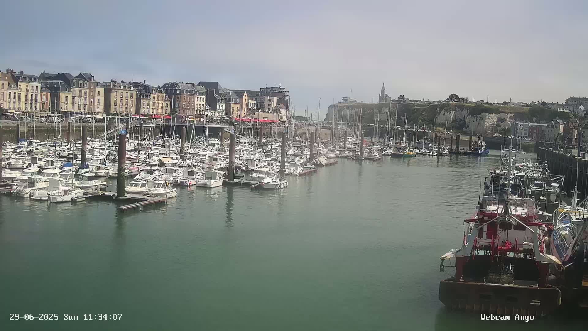 Dieppe, Port de Plaisance Marine Live Cam - Dieppe, Seine-Maritime, Normandie, France