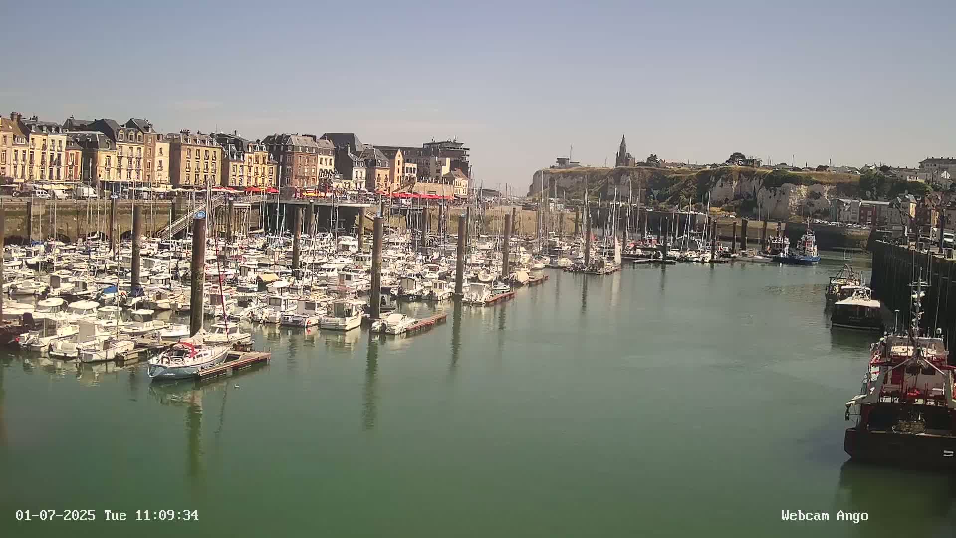 Dieppe, Port de Plaisance Marine Live Cam - Dieppe, Seine-Maritime, Normandie, France