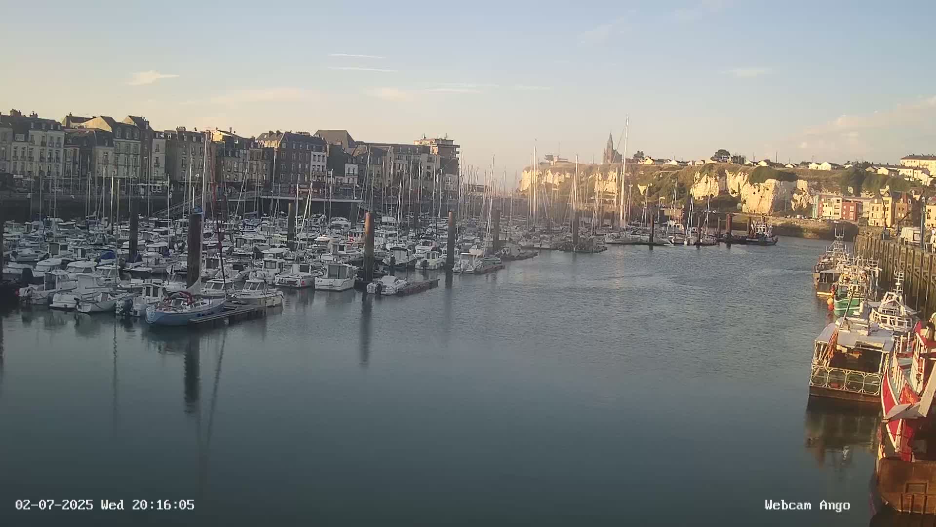 Dieppe, Port de Plaisance Marine Live Cam - Dieppe, Seine-Maritime, Normandie, France