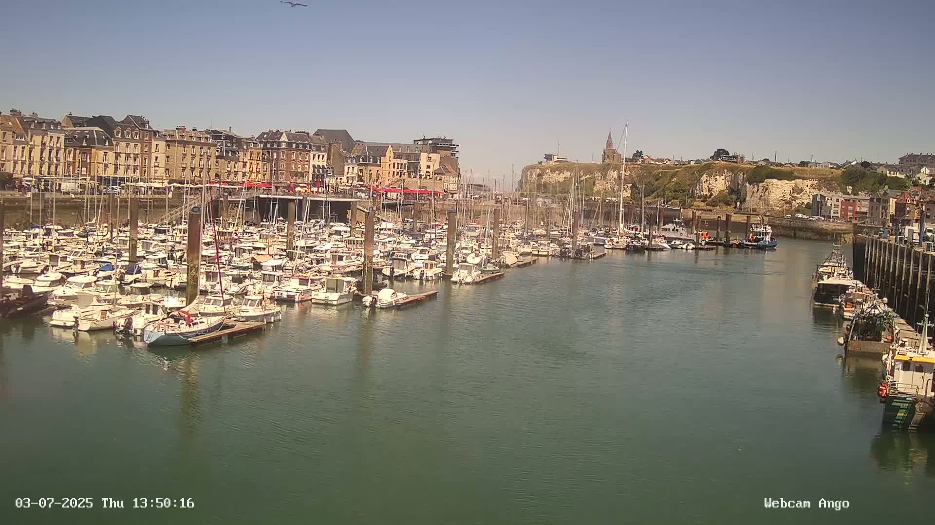 Dieppe, Port de Plaisance Marine Live Cam - Dieppe, Seine-Maritime, Normandie, France