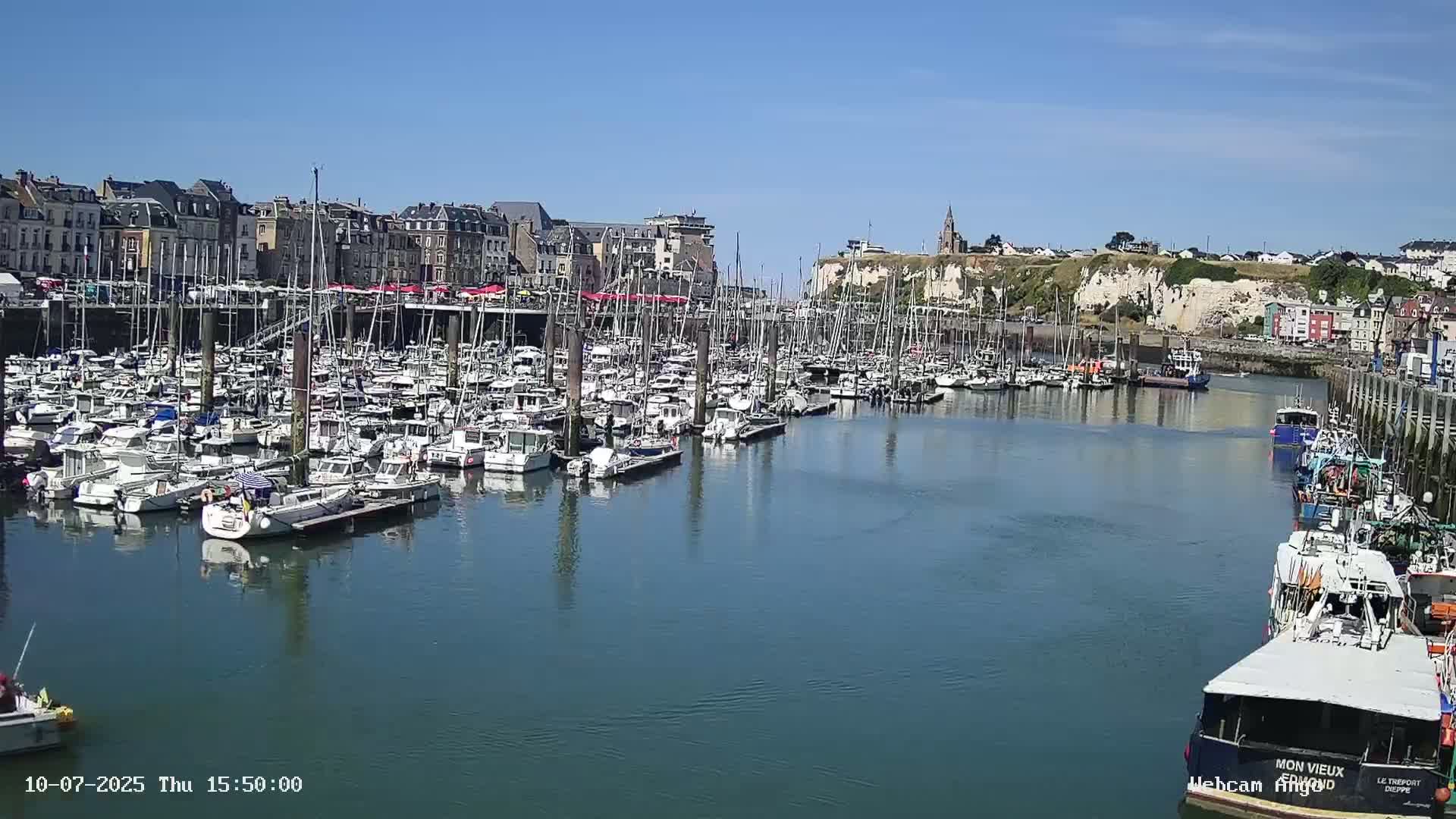Dieppe, Port de Plaisance Marine Live Cam - Dieppe, Seine-Maritime, Normandie, France