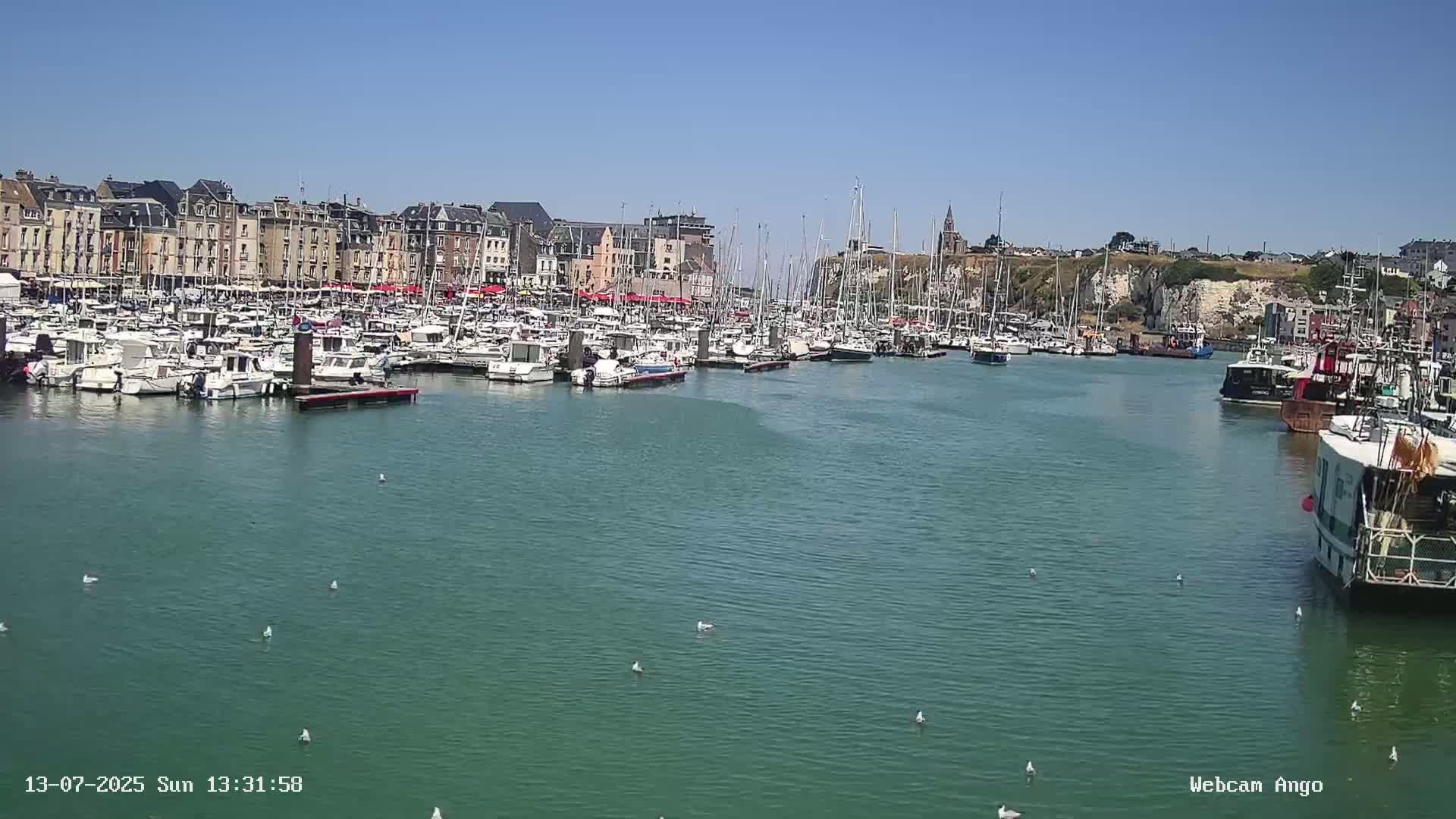 Dieppe, Port de Plaisance Marine Live Cam - Dieppe, Seine-Maritime, Normandie, France