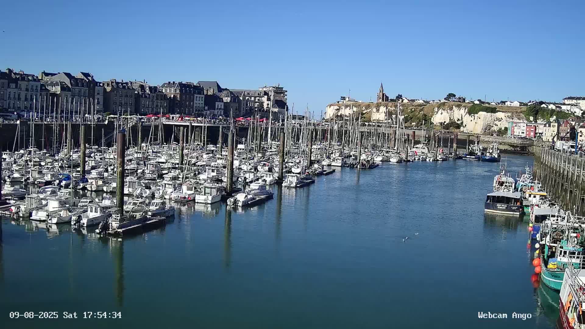 Dieppe, Port de Plaisance Marine Live Cam - Dieppe, Seine-Maritime, Normandie, France